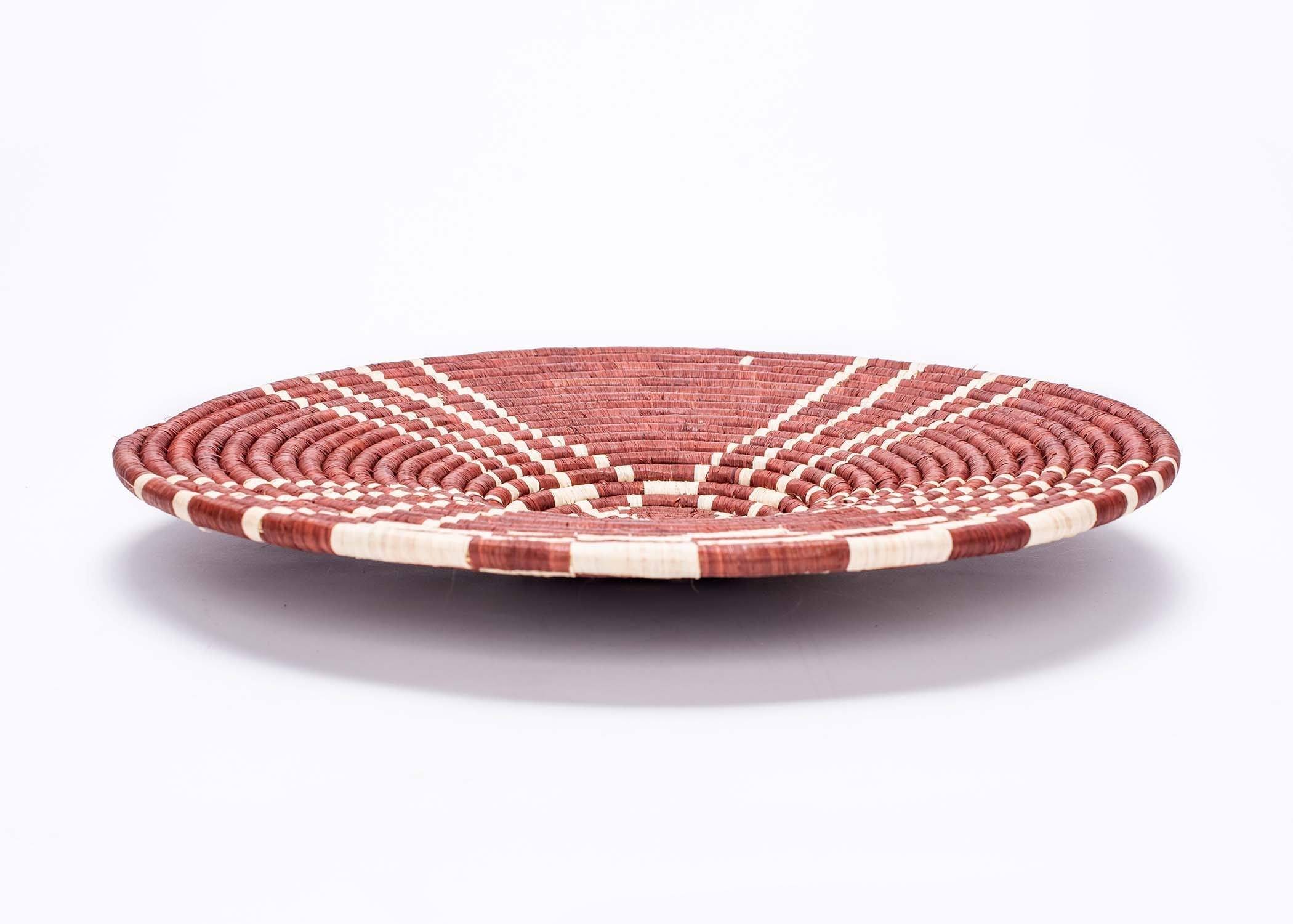 Large Burgundy Sanaa Woven Wall Plate