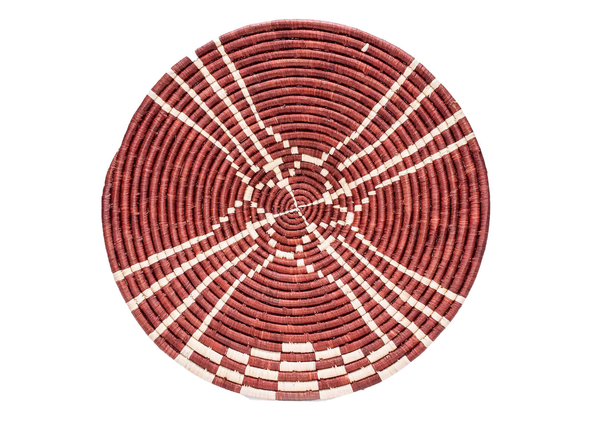 Large Burgundy Sanaa Woven Wall Plate