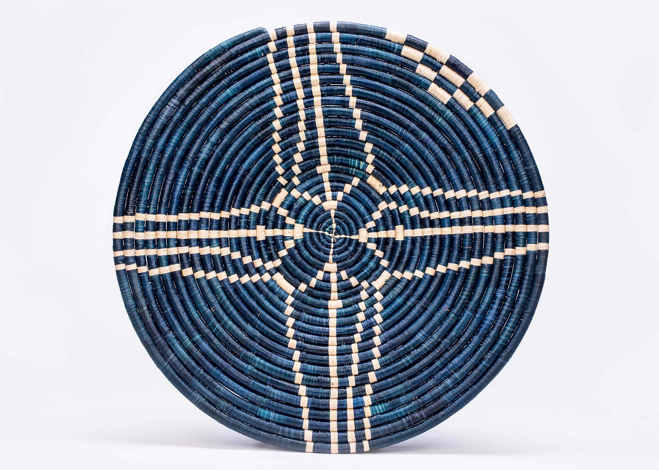 Large Navy Sanaa Woven Wall Plate