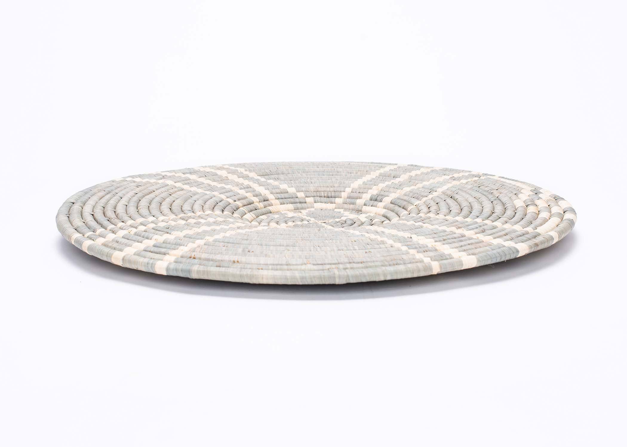 Large Opal Gray Sanaa Woven Wall Plate