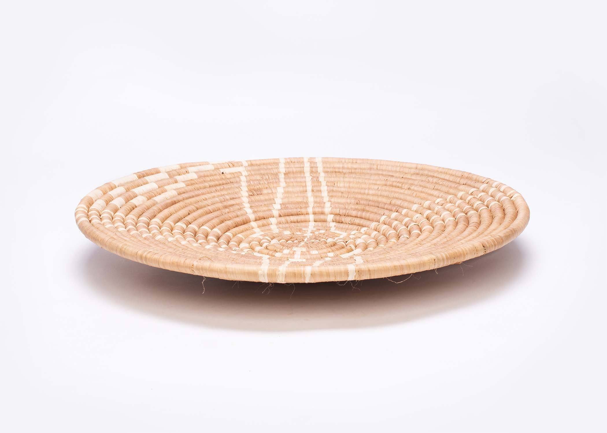 Large Tan Sanaa Woven Wall Plate