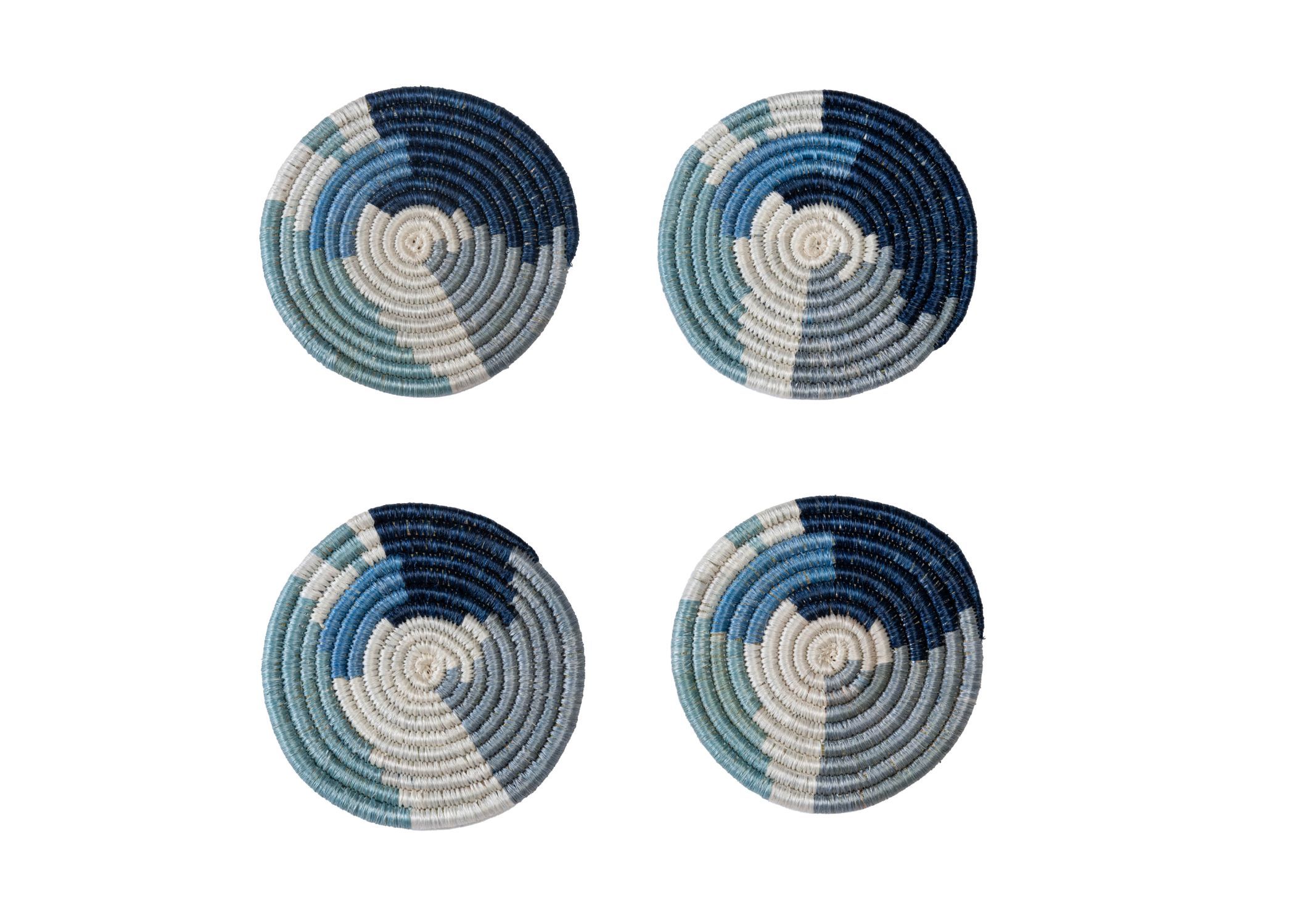 Abstract Blue Coaster Set