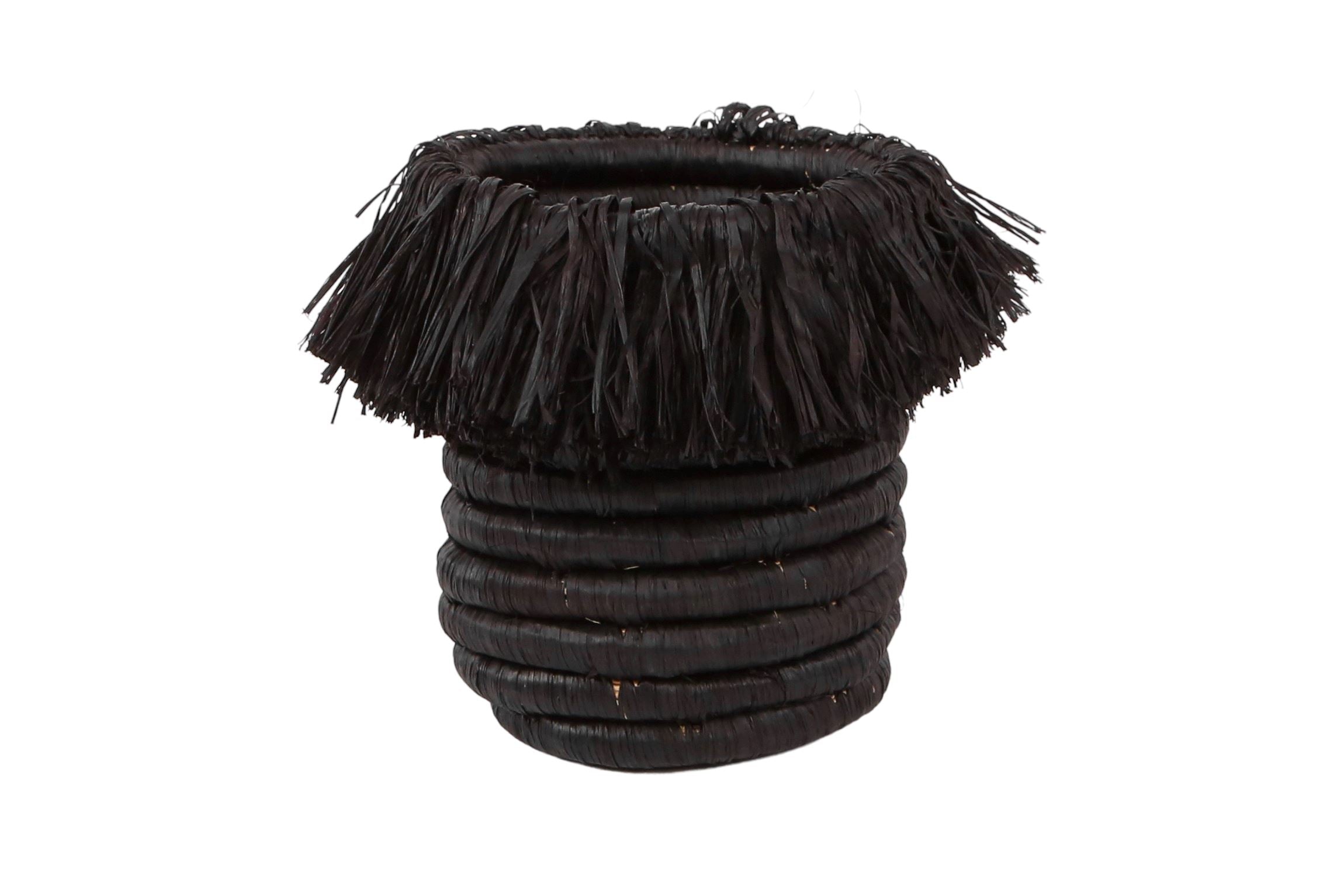 Black Fringed Brush Cup