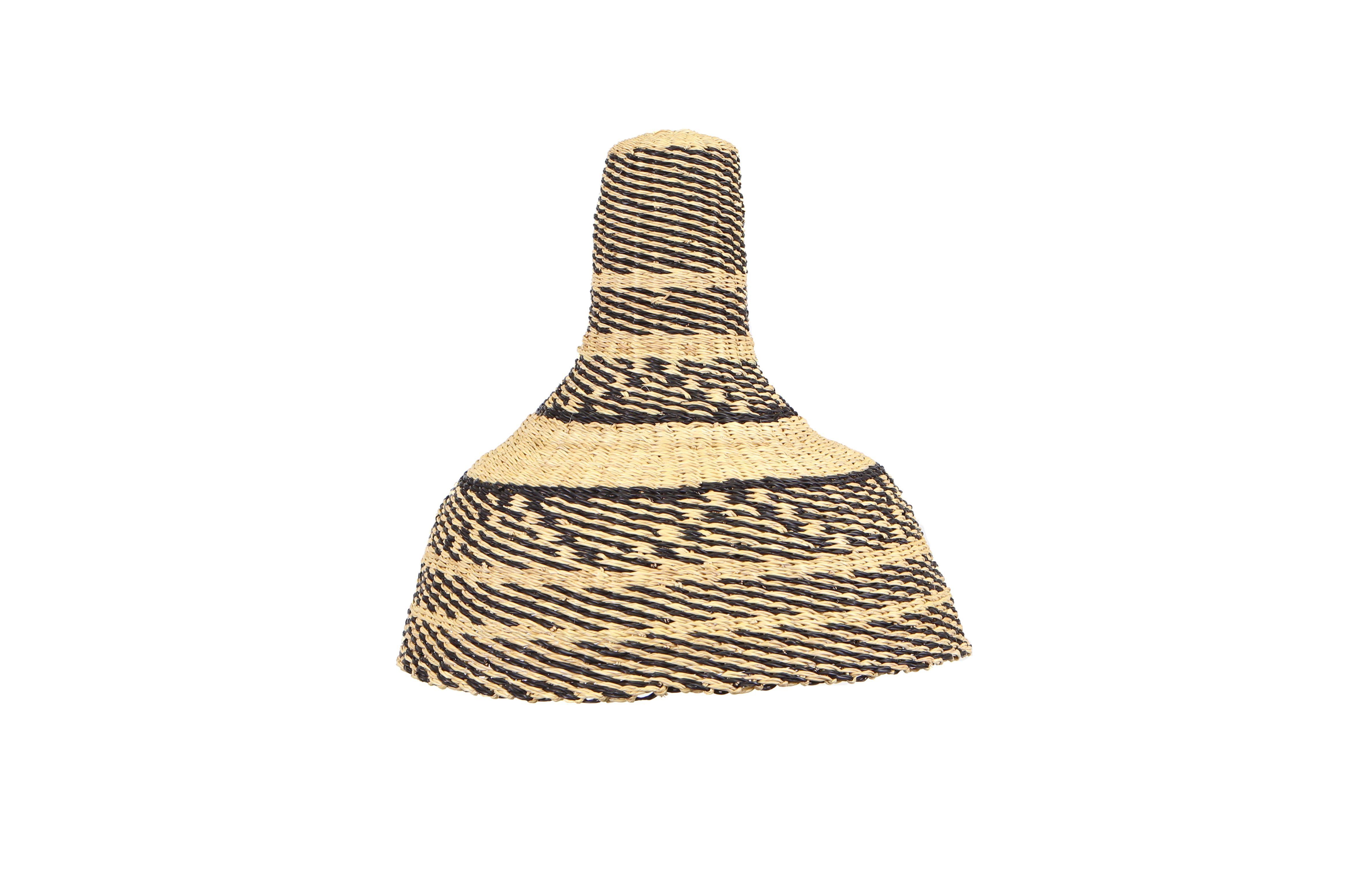 Black Funnel Shape Grass Lamp Pendant