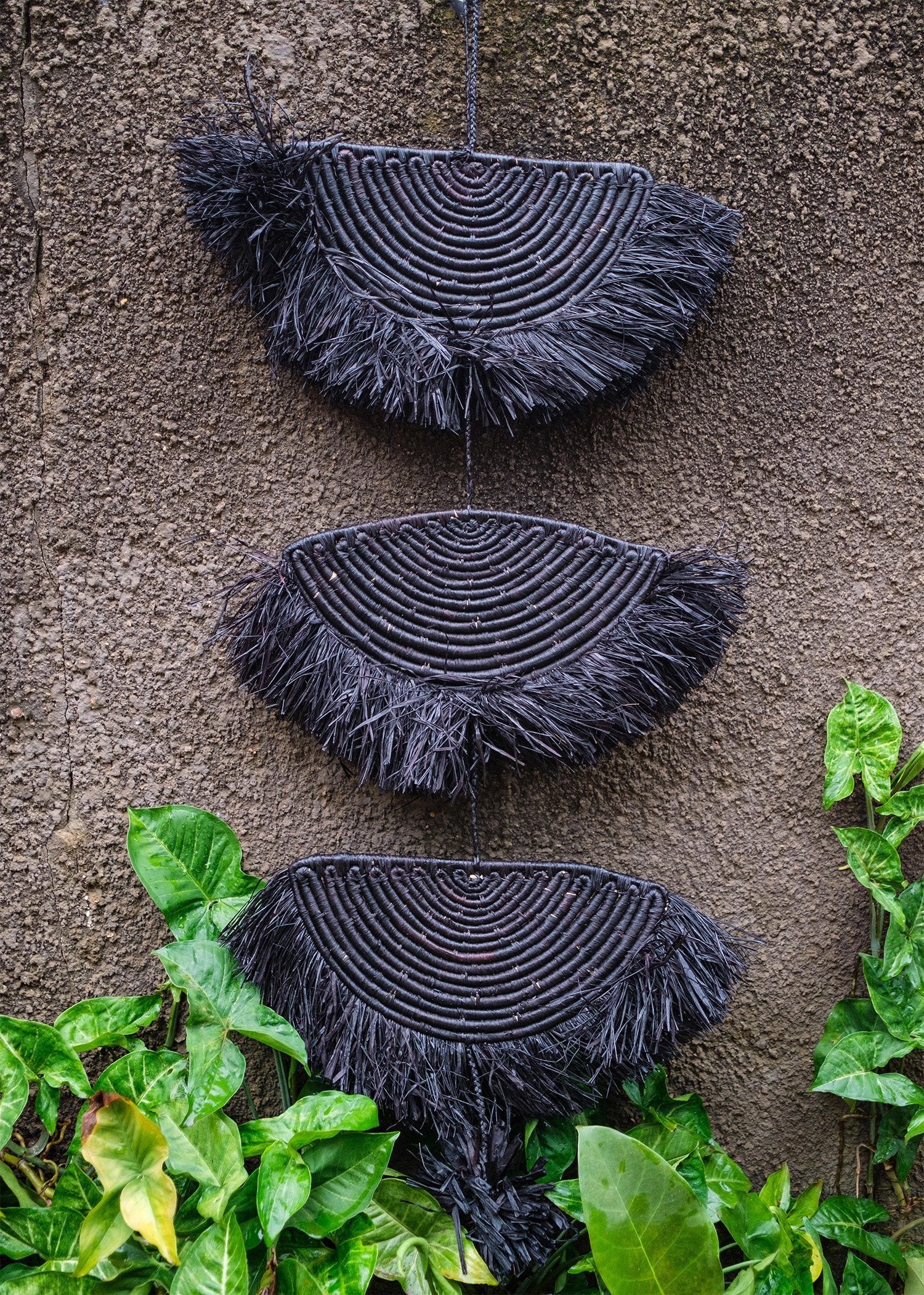 Black Raffia Parade Mobile