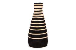 Black Striped Tall Vase