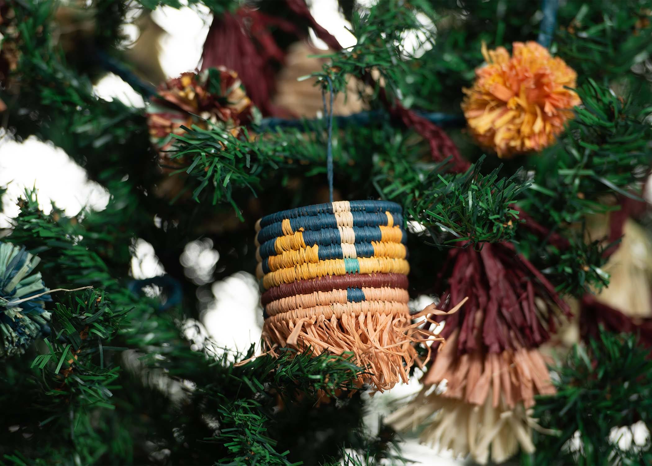 Blossom Patterned Fringed Ornament