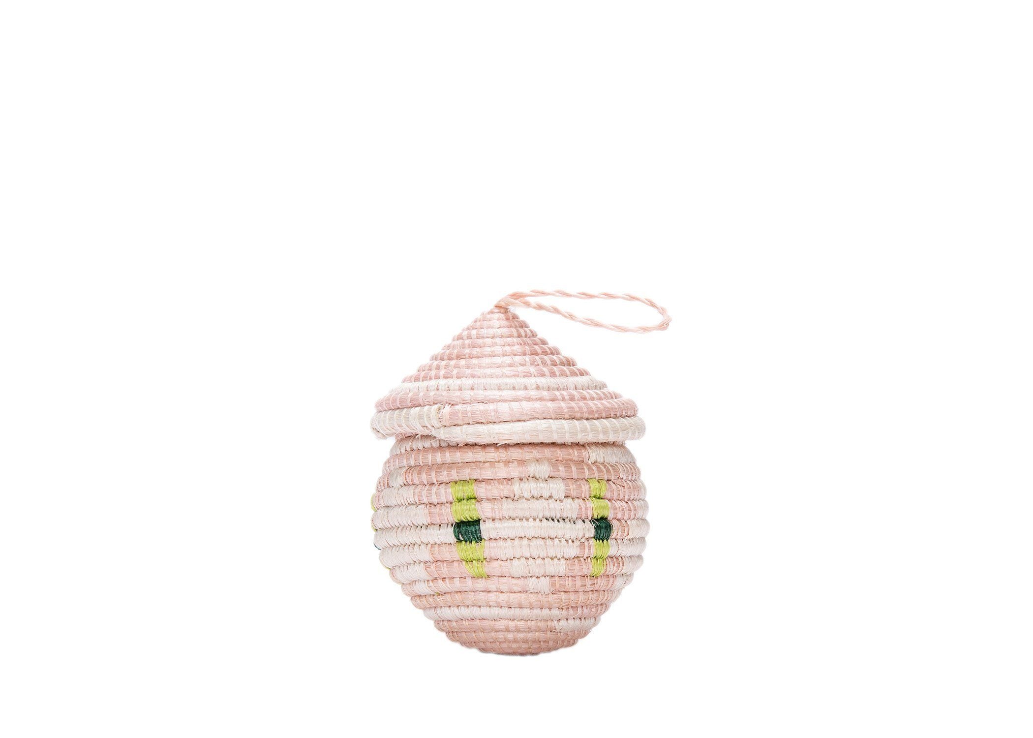 Blush Egg Shaped Box Ornament