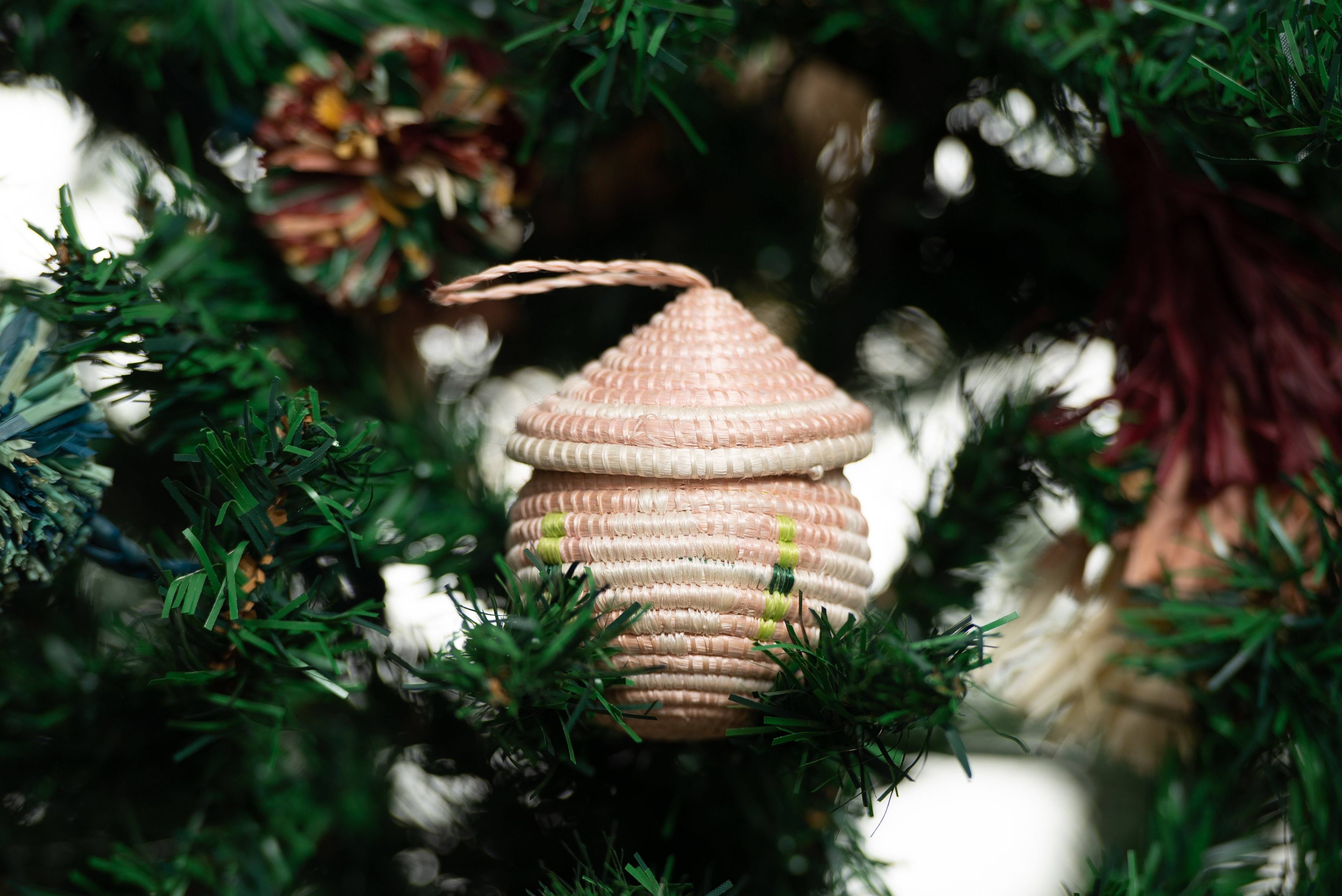 Blush Egg Shaped Box Ornament