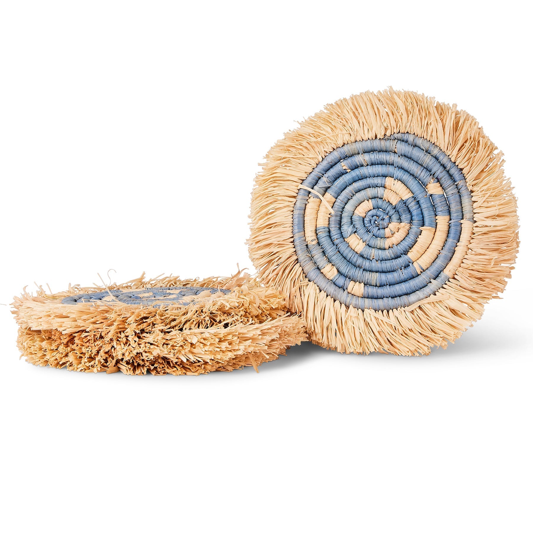 Coastal Minimalism Coasters with Fringe Set