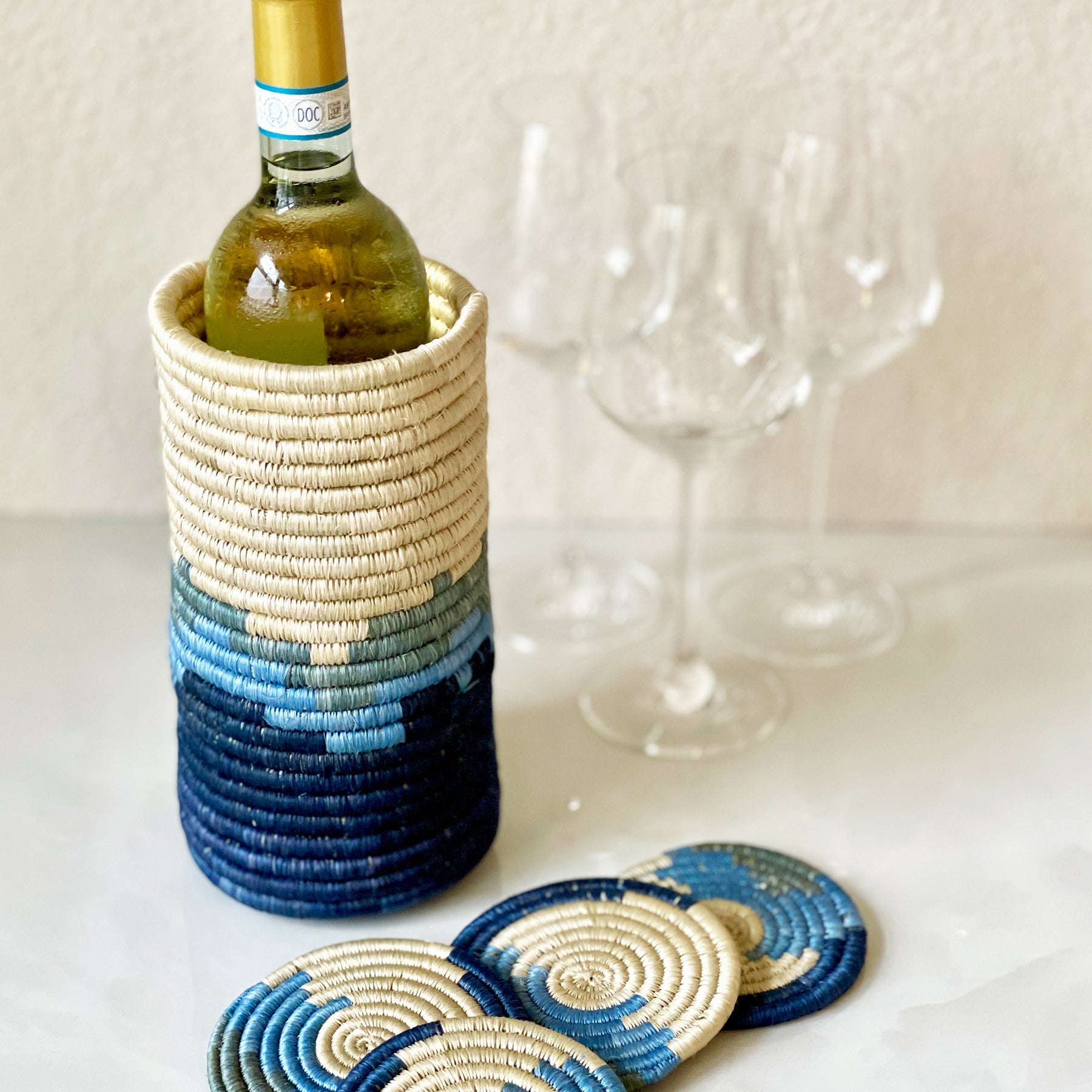 Coastal Minimalism Woven Vase Set