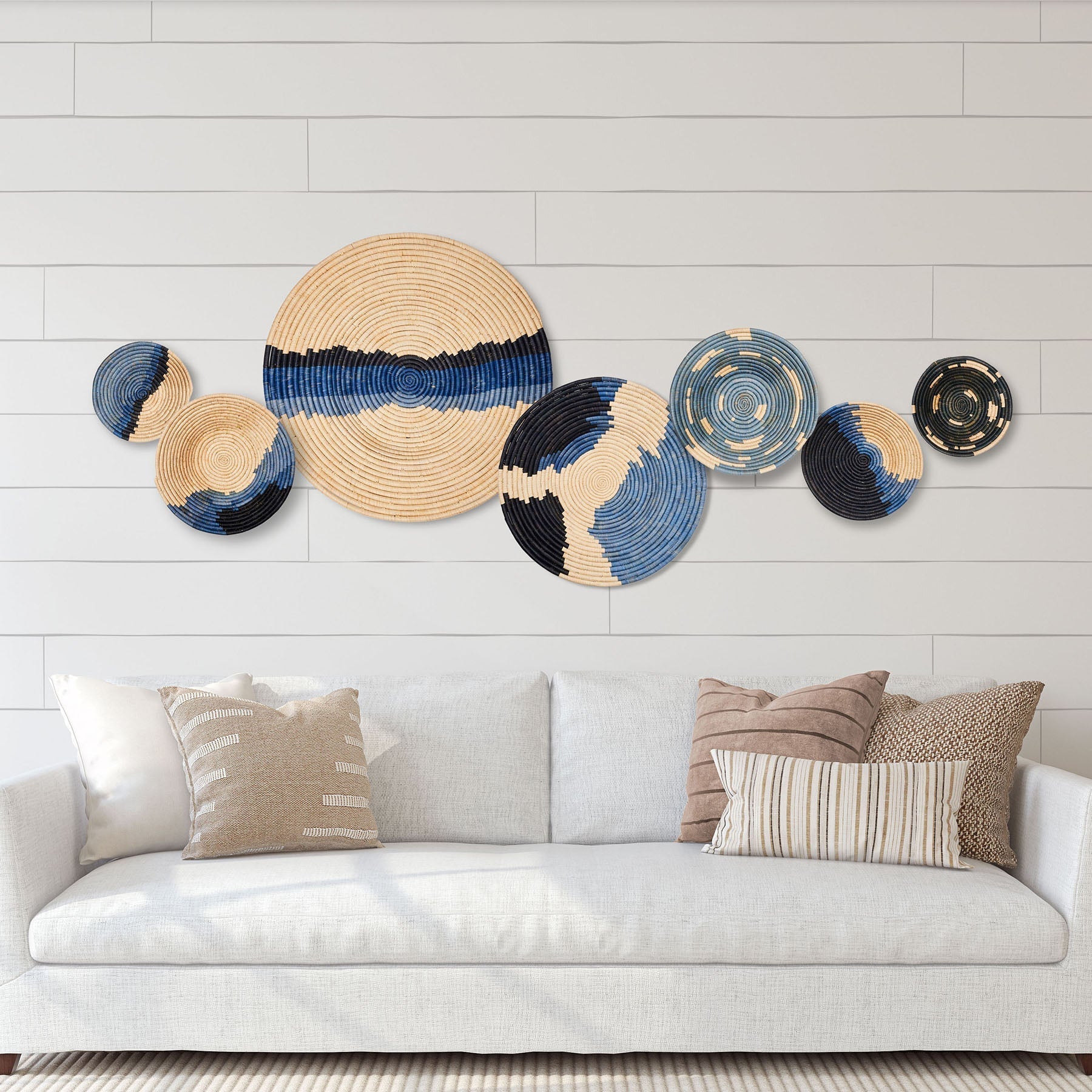 Coastal Minimalism Large Woven Wall Plate