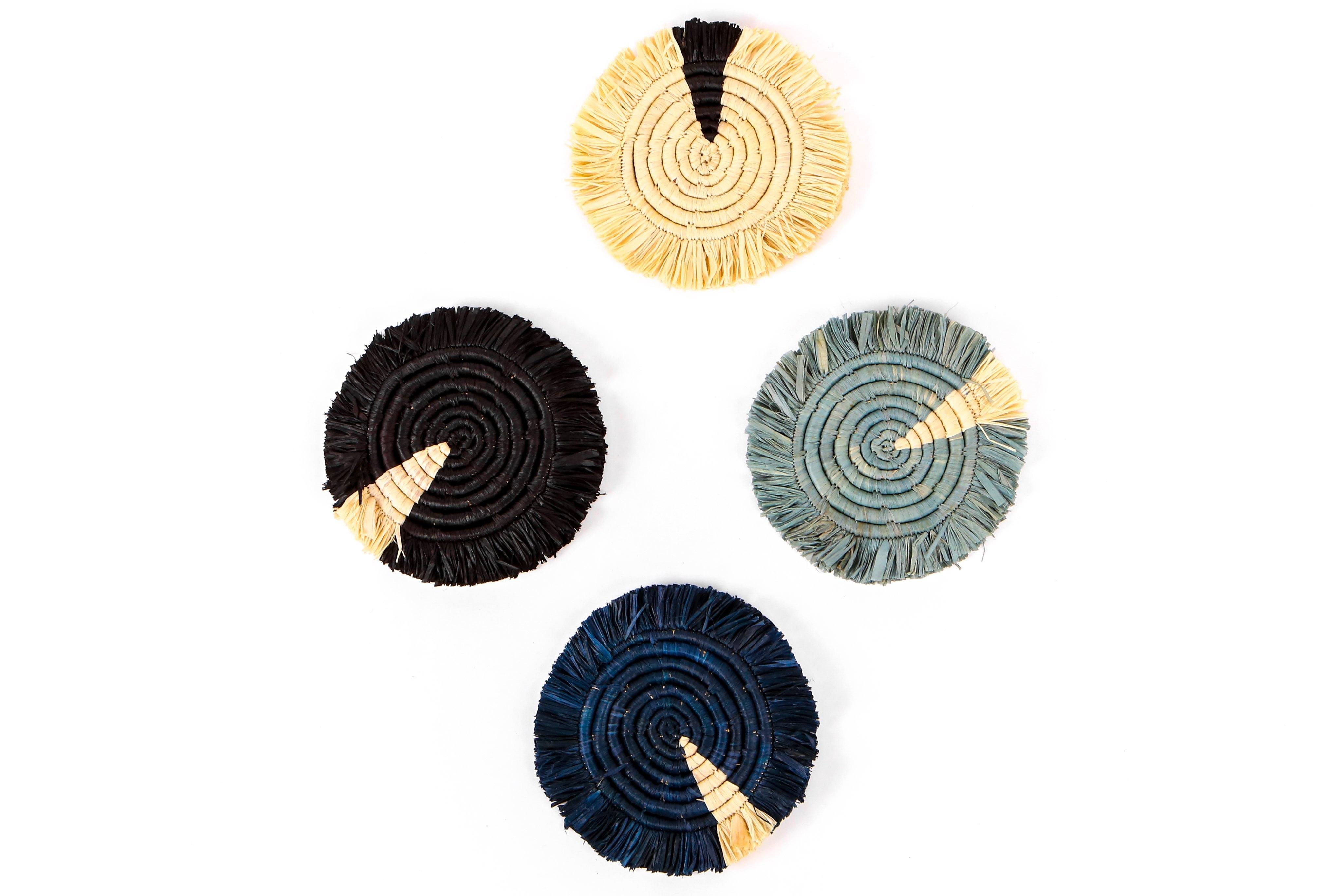 Dash of Blues Fringed Coasters