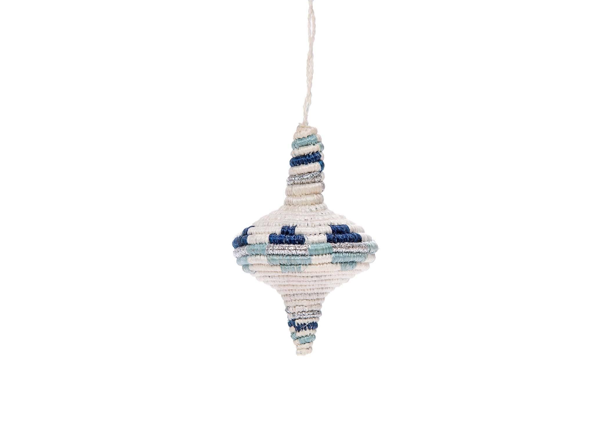 Diamond Shaped Blue Metallic Ornament