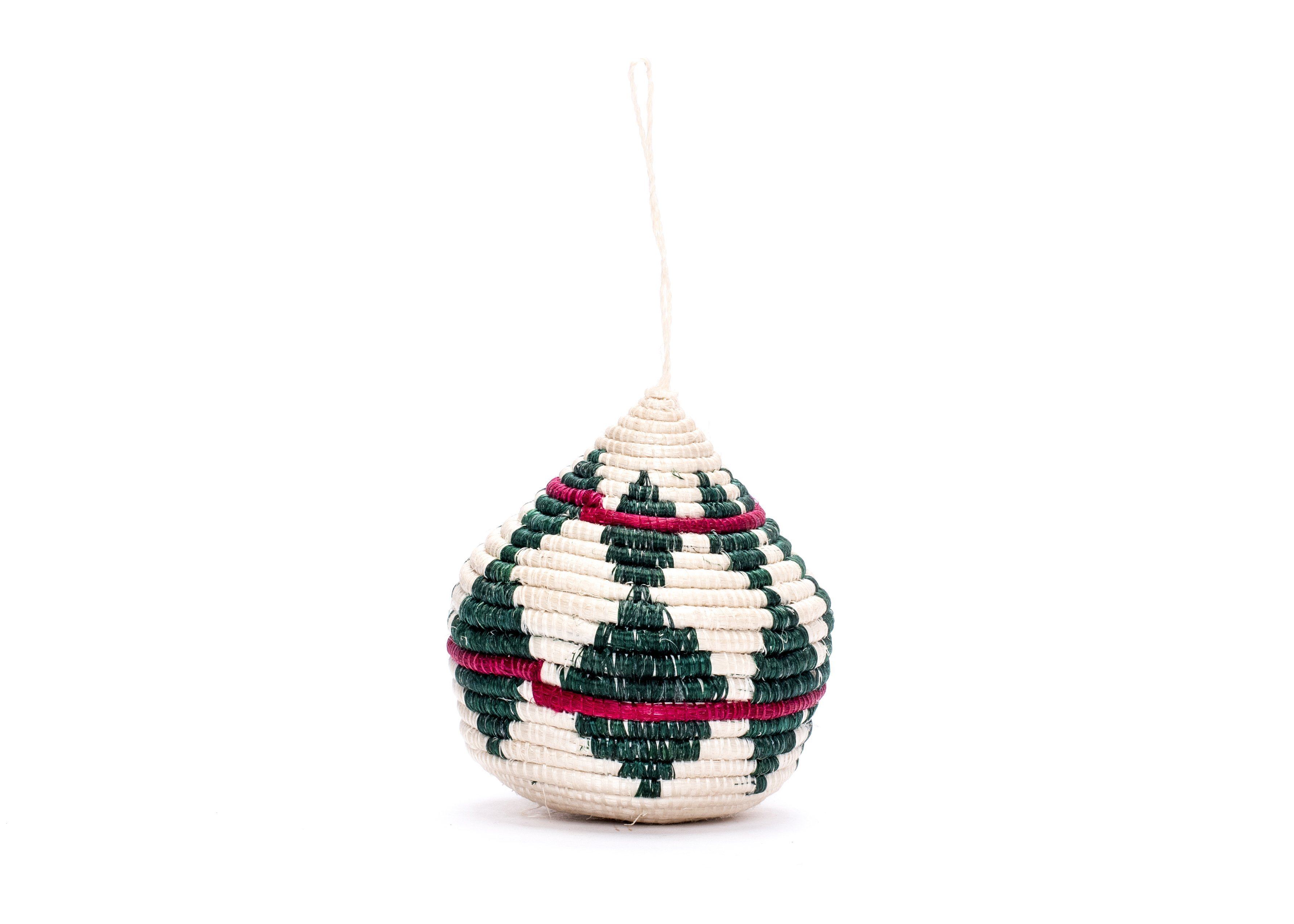 Green + Red Bulb Ornament