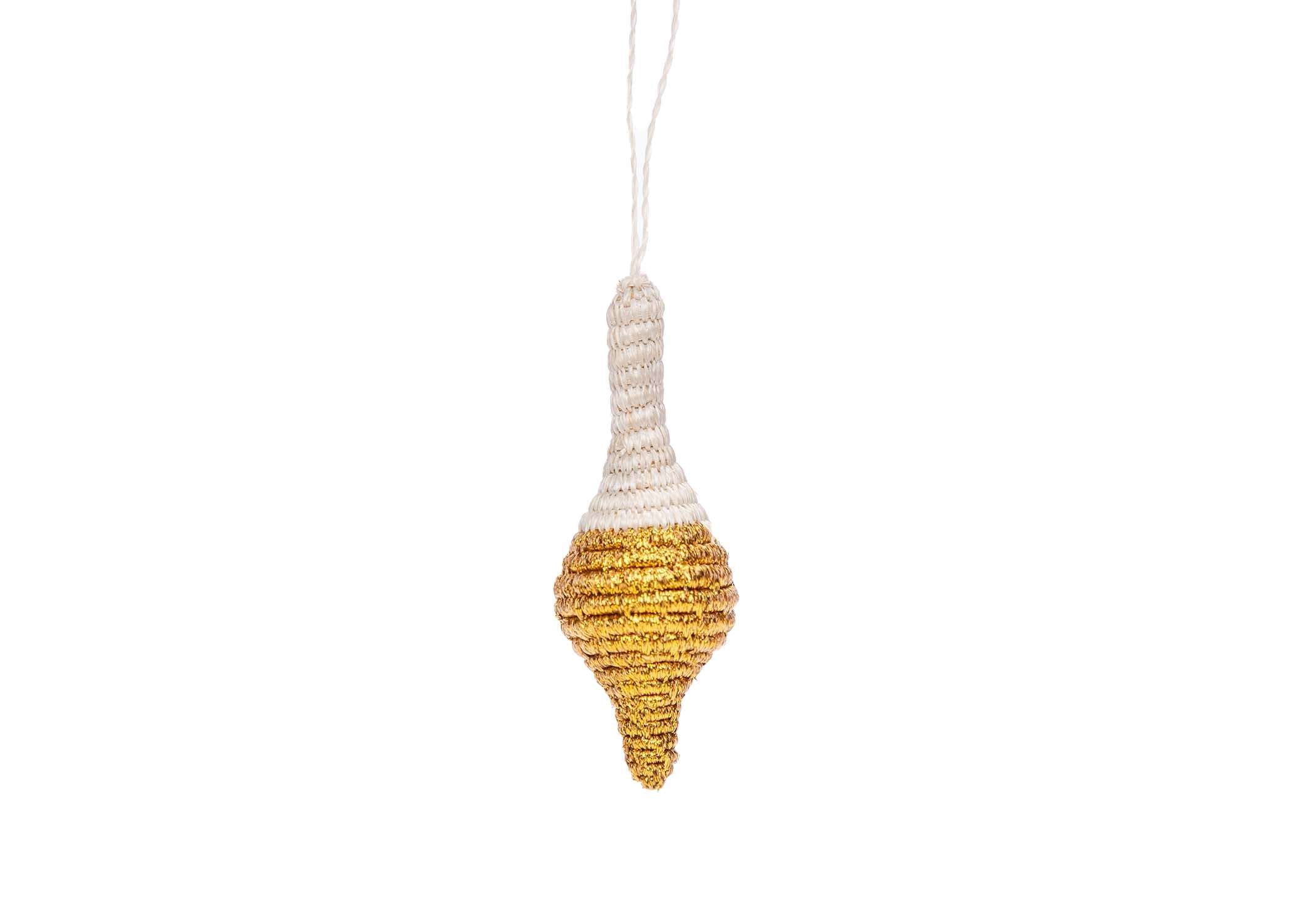 Icicle Gold Metallic Ornament