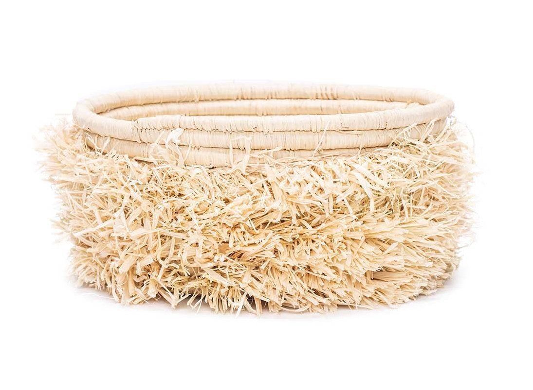 Medium Fringe Kisasa Round Basket