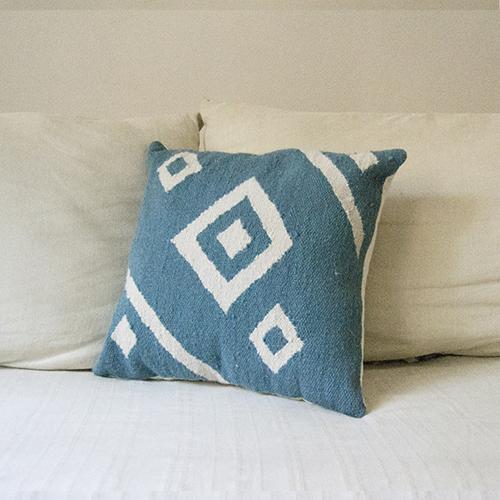 Blue Nile Wool Throw Pillow Cover