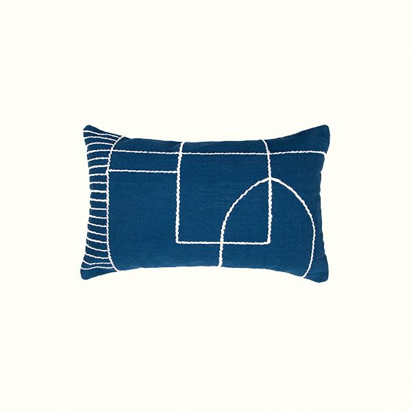 Blue Temple Lumbar Pillow Cover