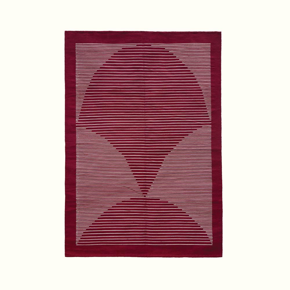 Burgundy Lotus Rug