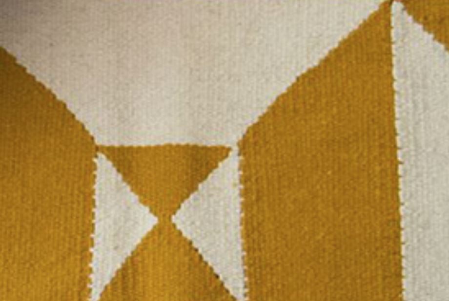 Cream + Yellow Arrows Wool Rug