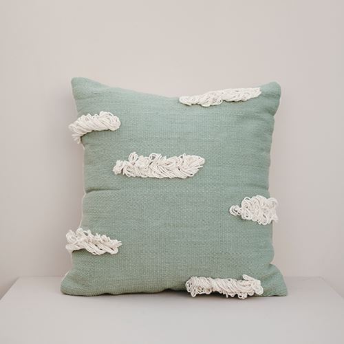 Green Stratus Throw Pillow Cover