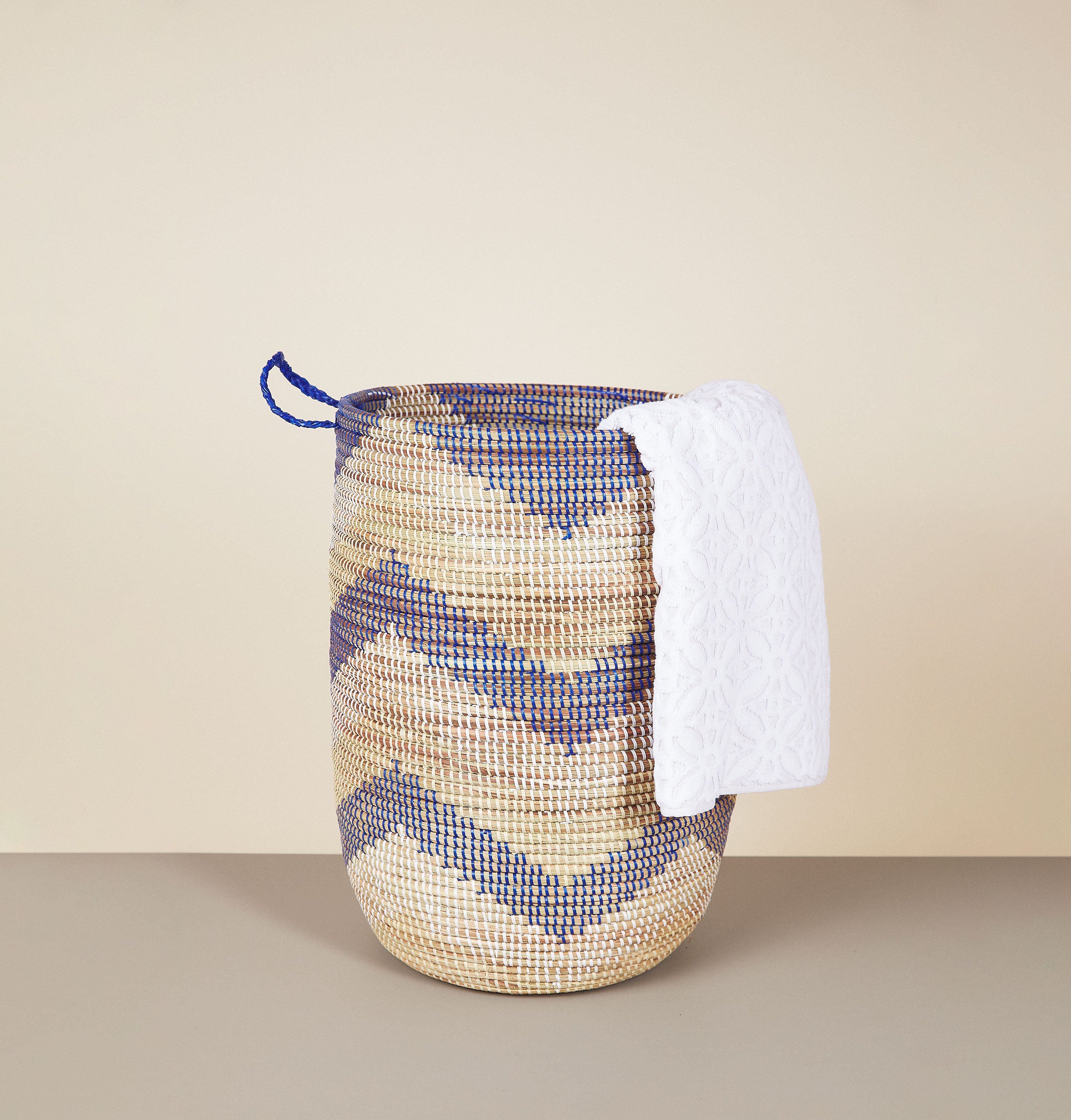 Large Patterned Hamper Basket