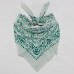 Eggshell Rose Silk Bandana