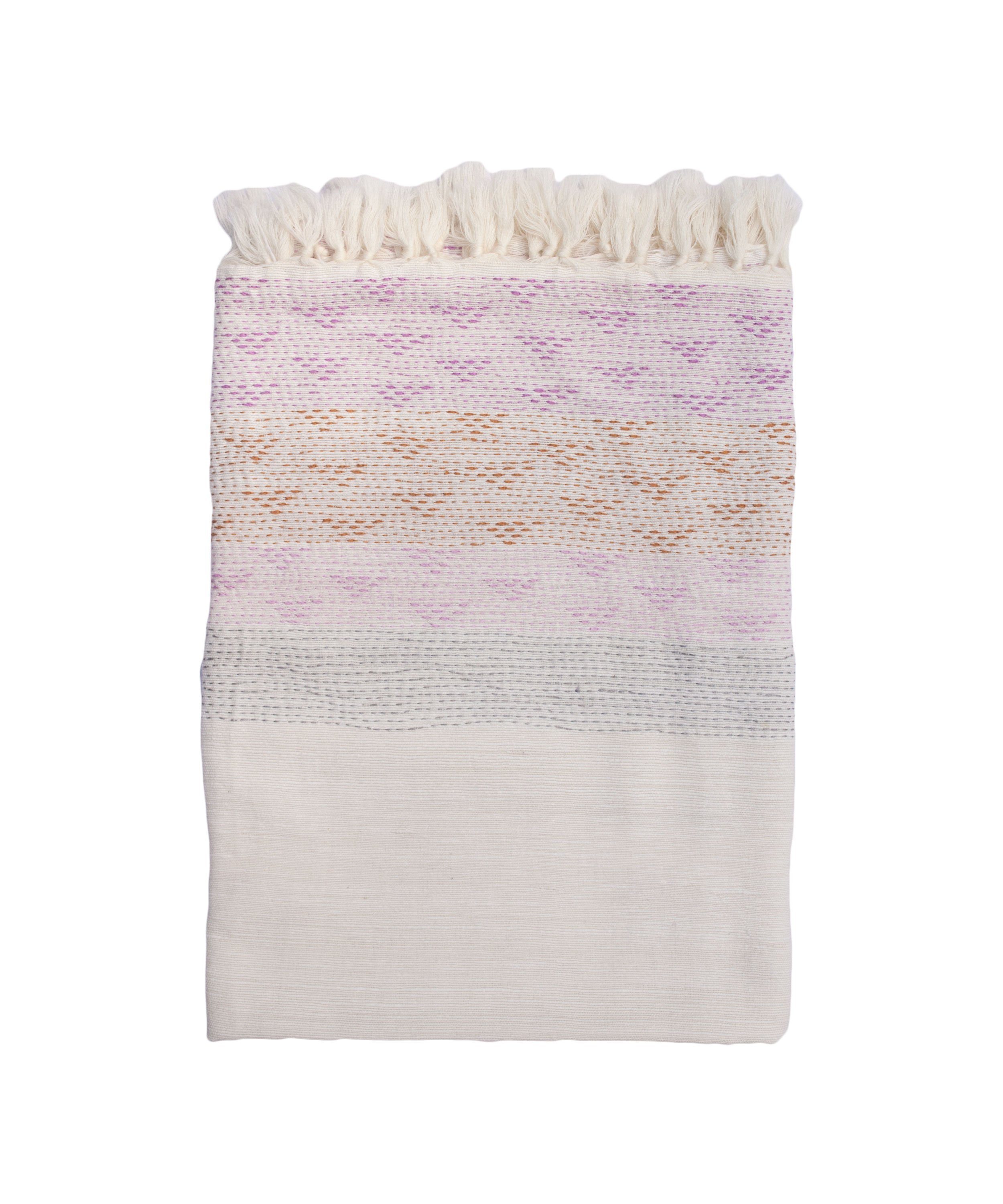 Eva Wool Throw Blanket - Rose