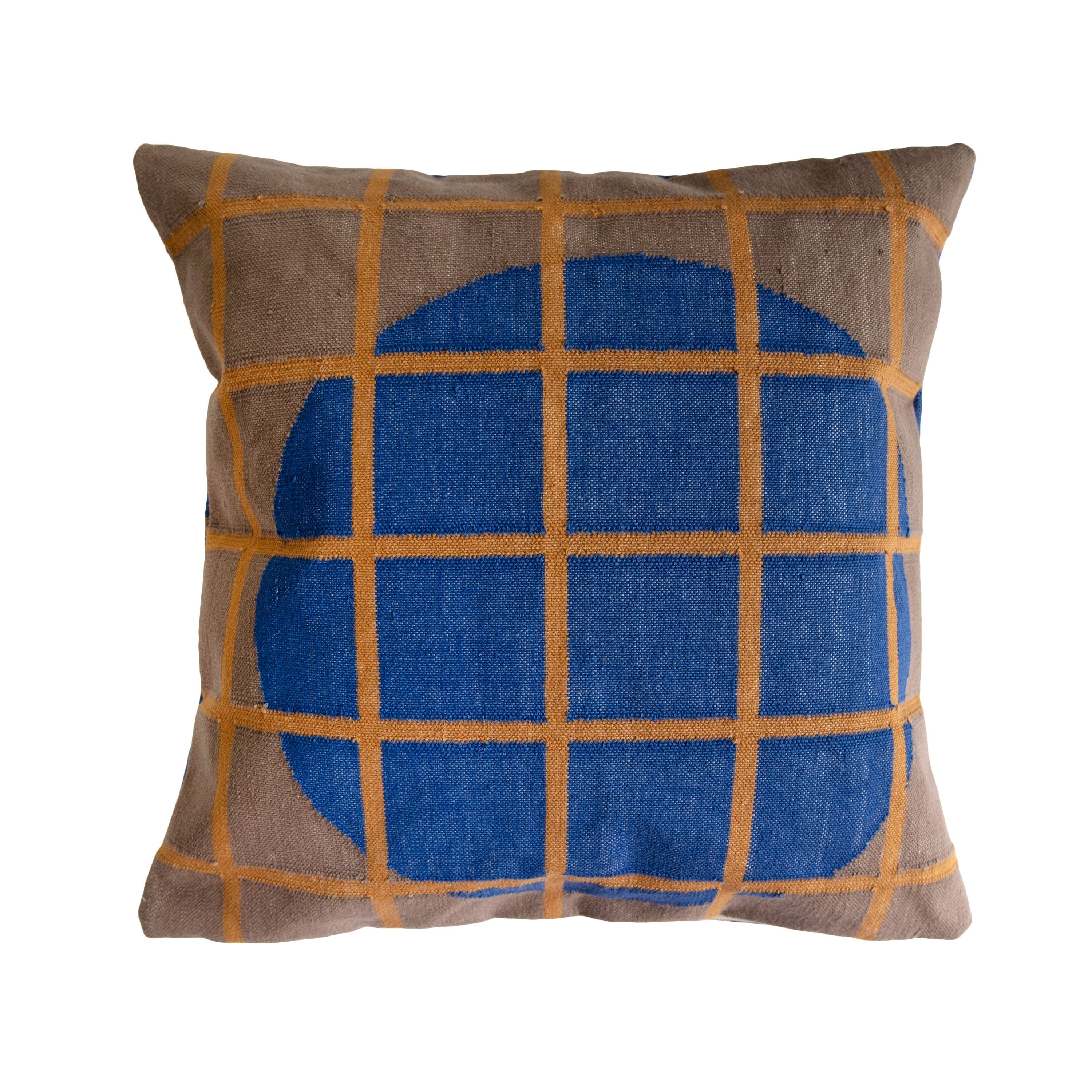 Circle Grid Reversible Throw Pillow Cover