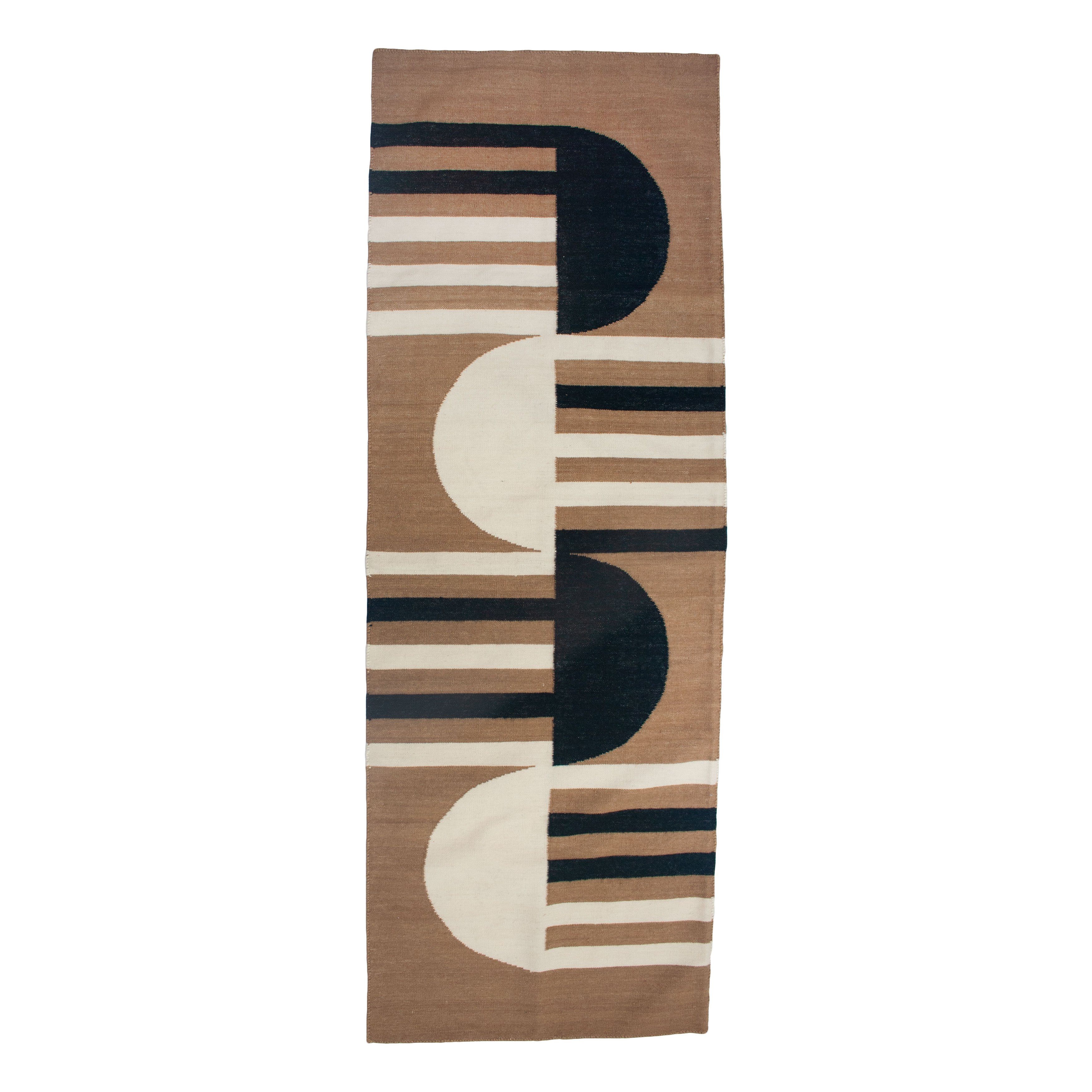 Luna Mod Wool Rug - Black