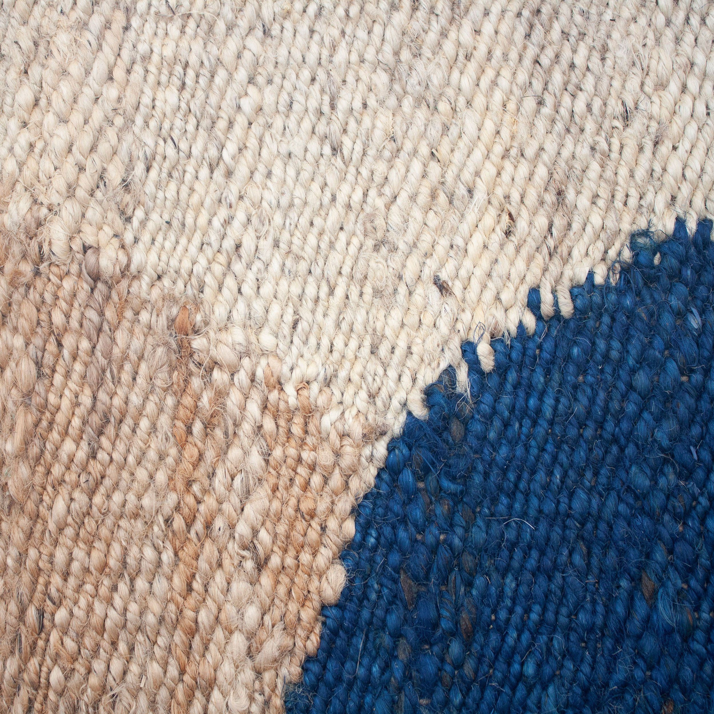 Margeaux Circle Jute Rug - Blue