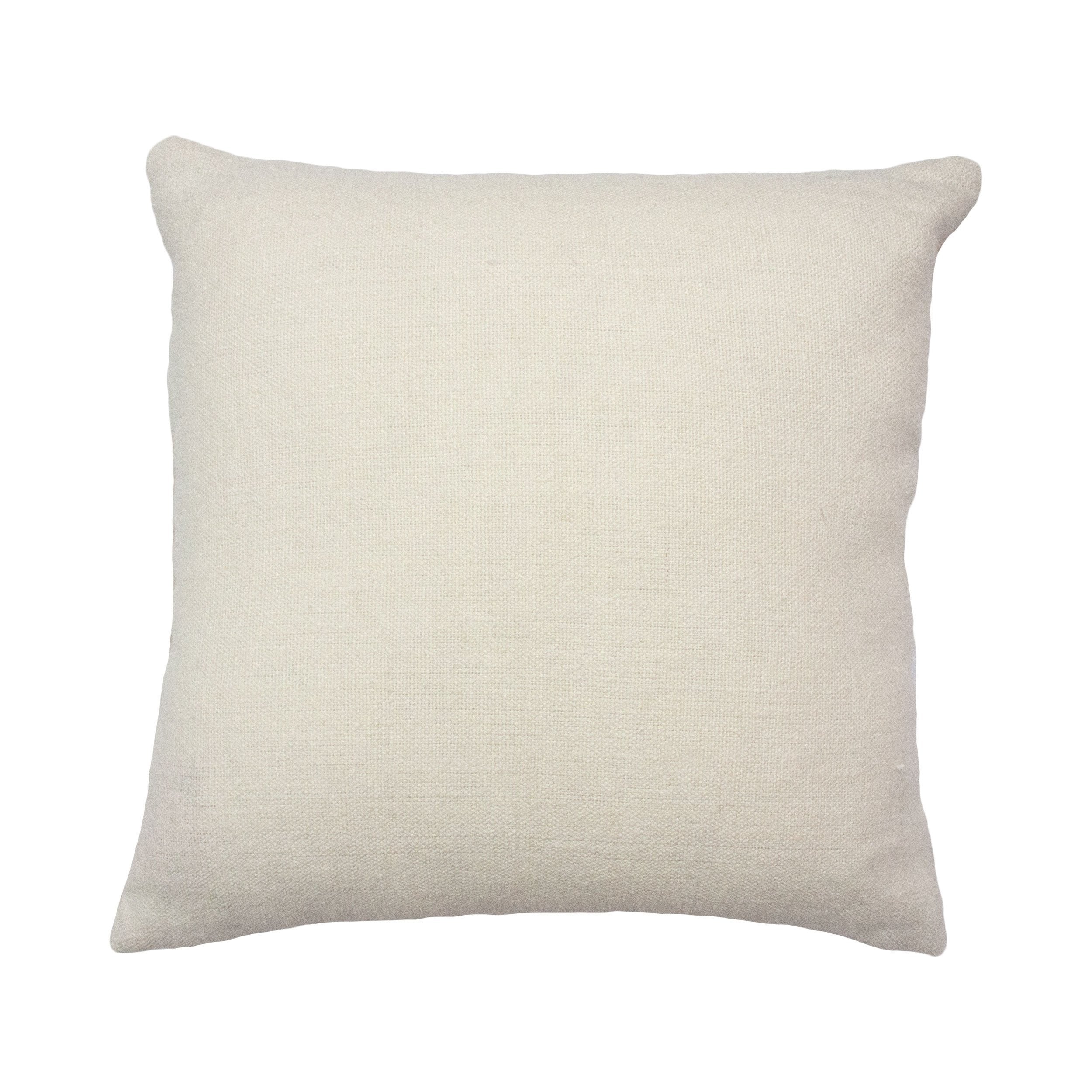 Marianne Circle Wool Throw Pillow Cover - Blue