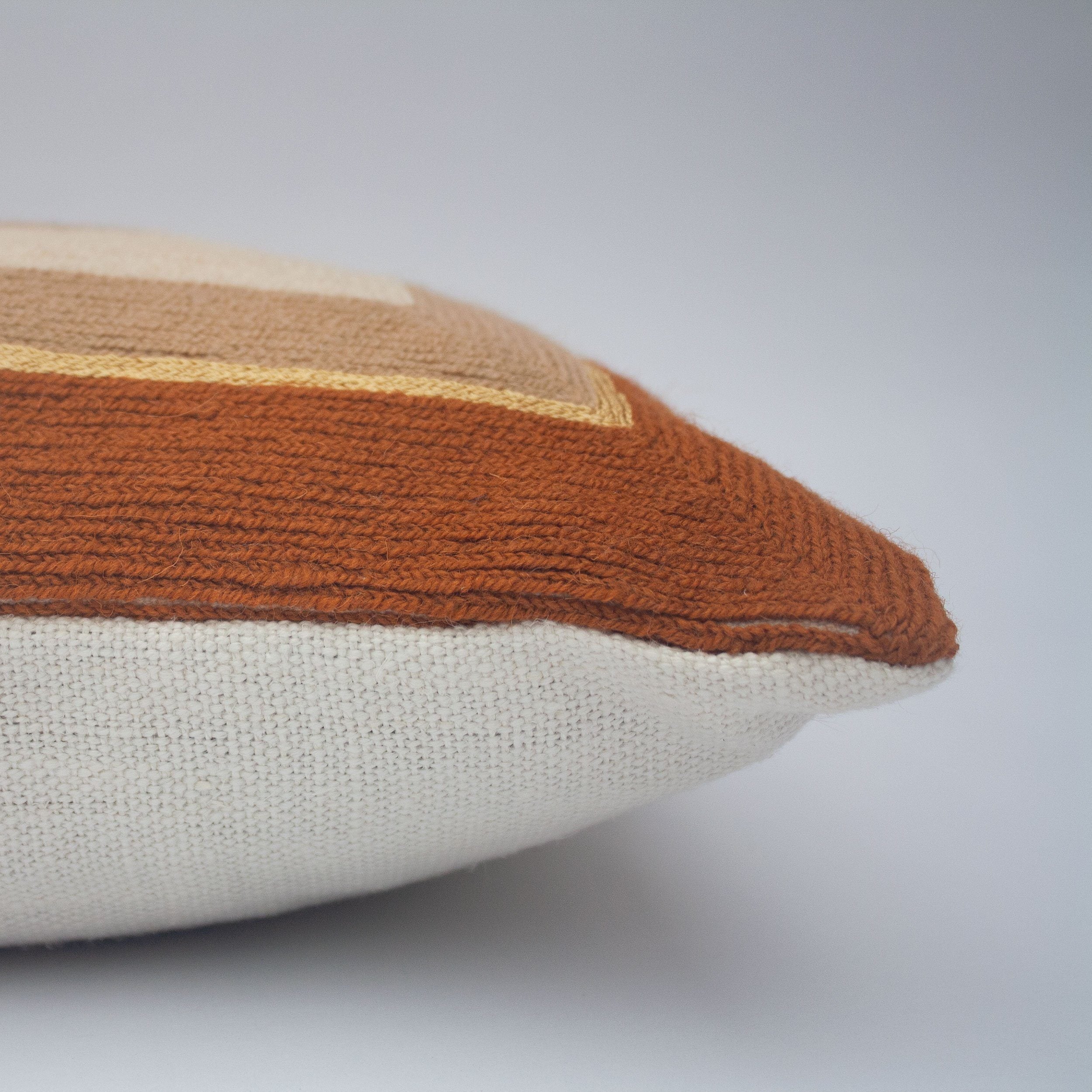 Marianne Wool Lumbar Pillow Cover - Ochre