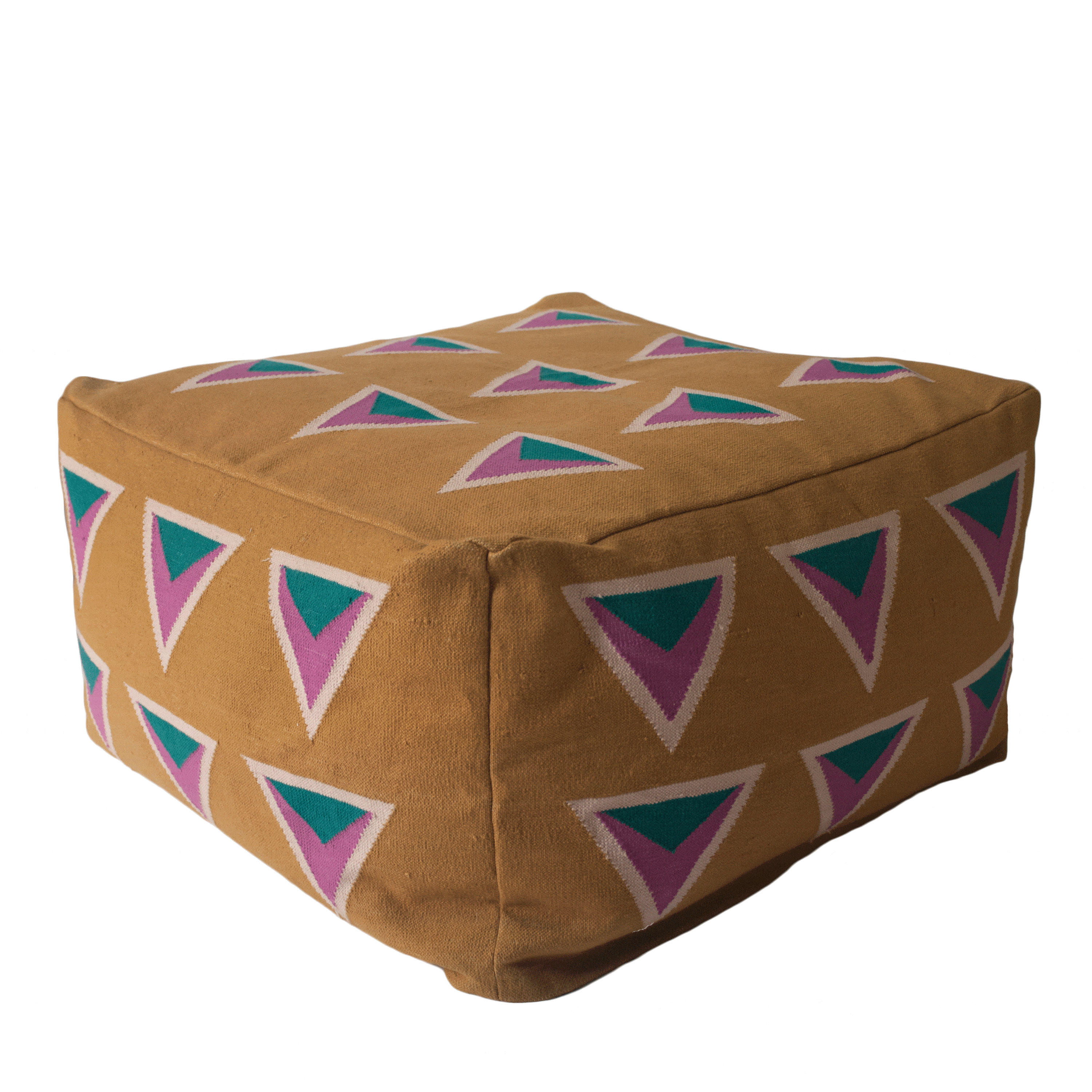 Maya Ochre Pouf