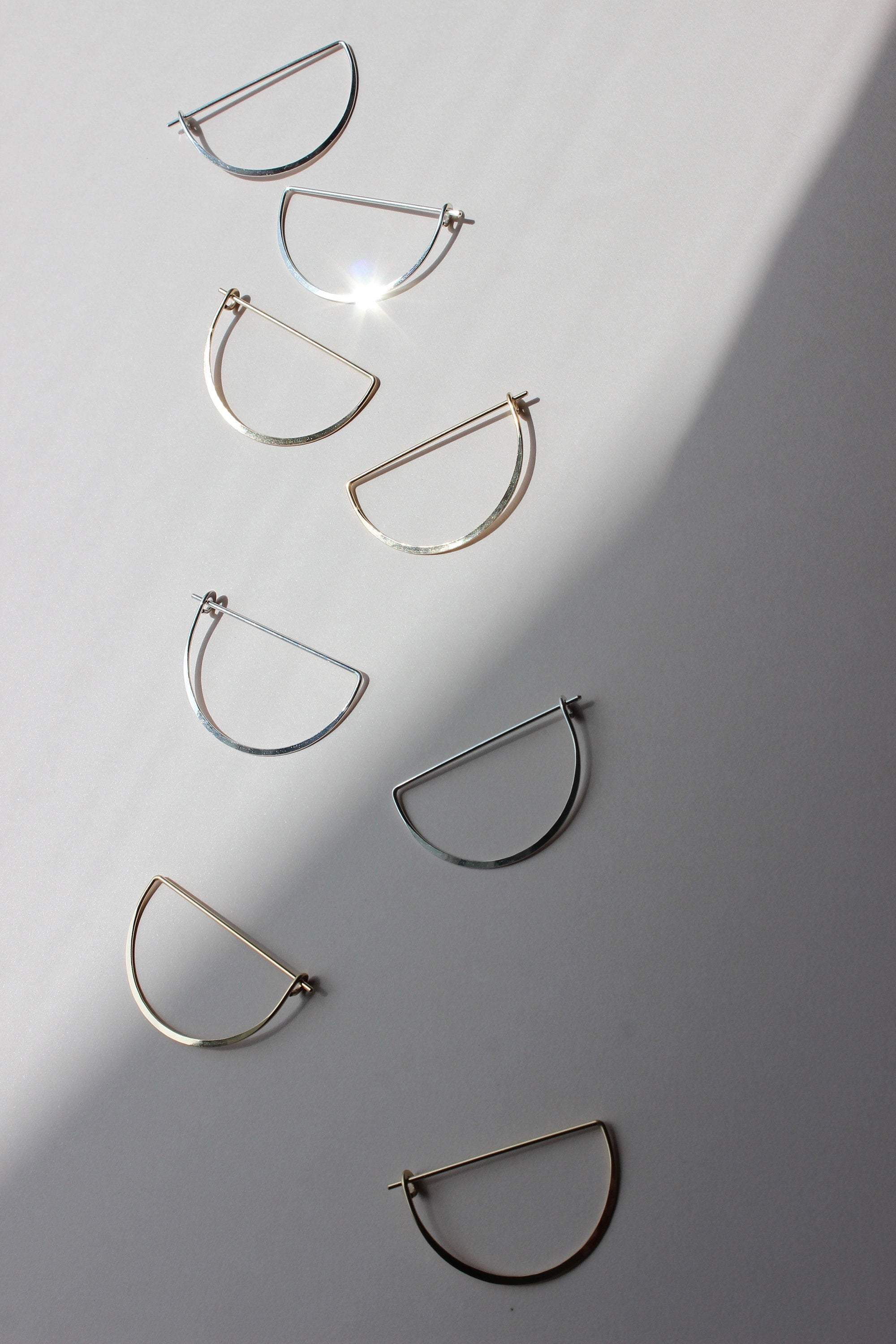 Crescent Hoop Earrings