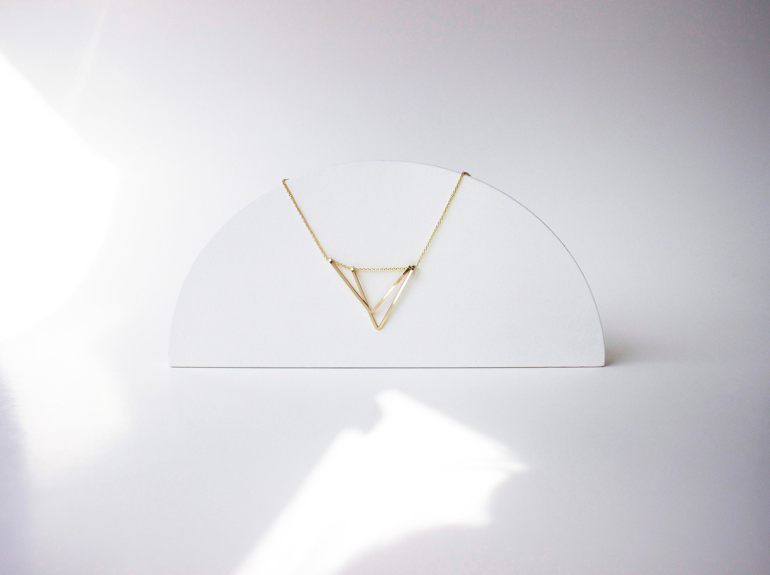 Acute Triangle Necklace