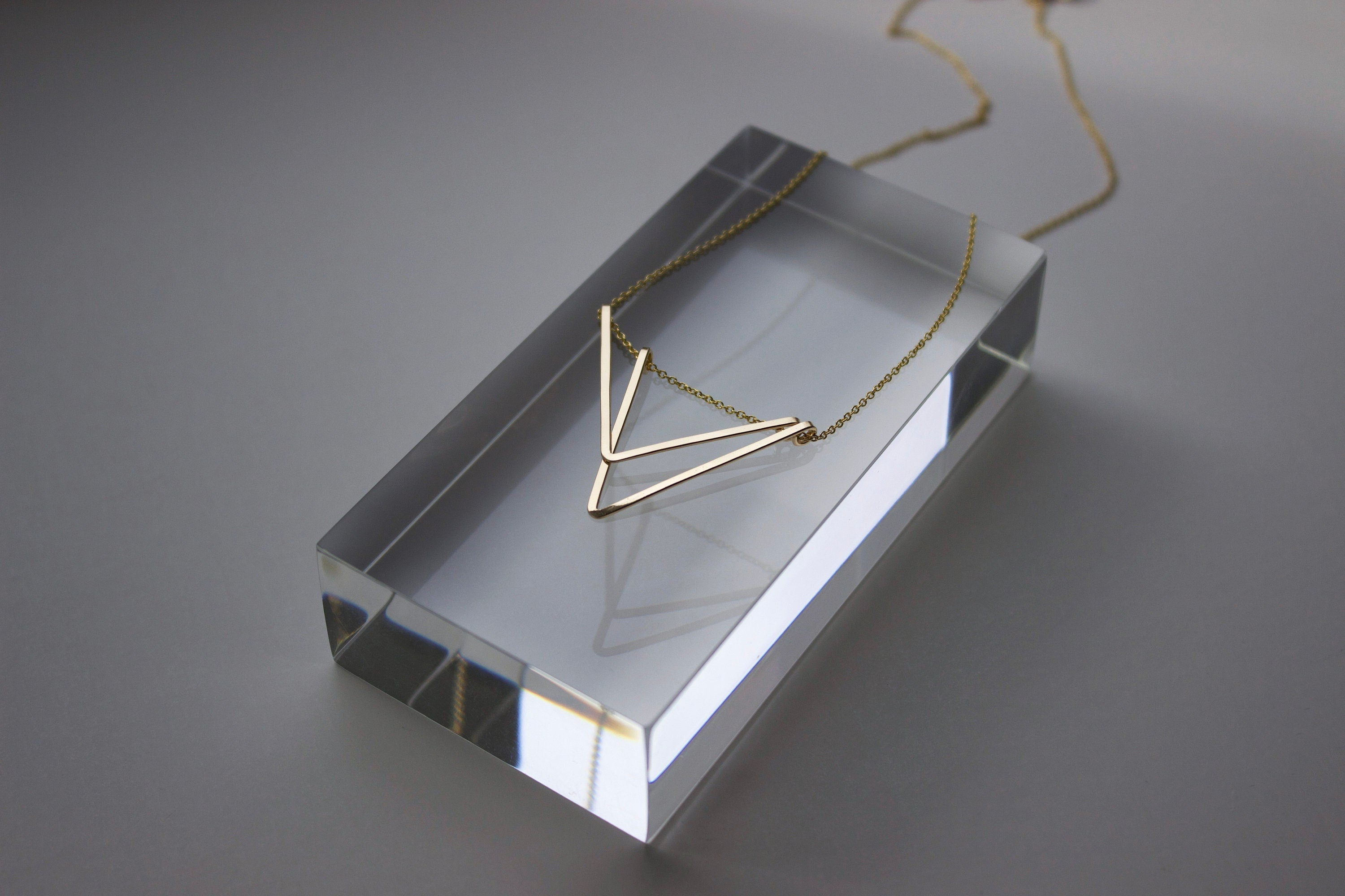 Acute Triangle Necklace