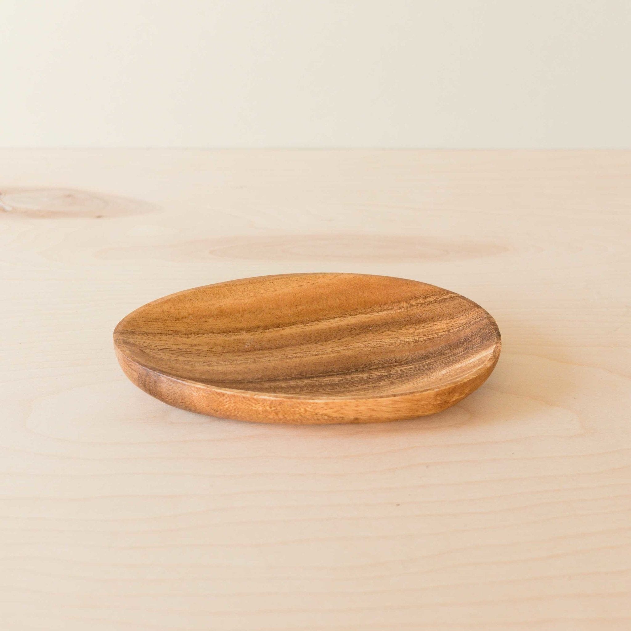 Acacia Oval Trinket Tray Wood Dish