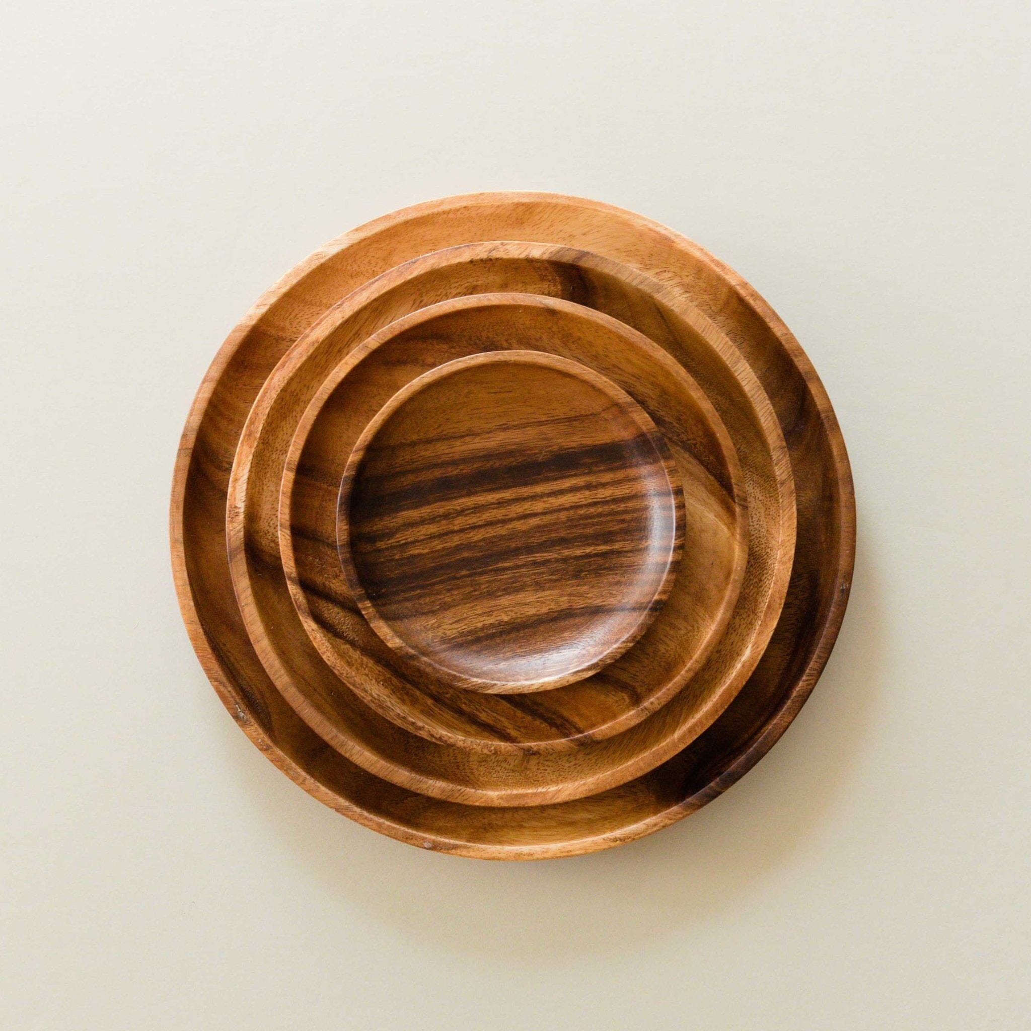 Acacia Round Wood Snack Plate