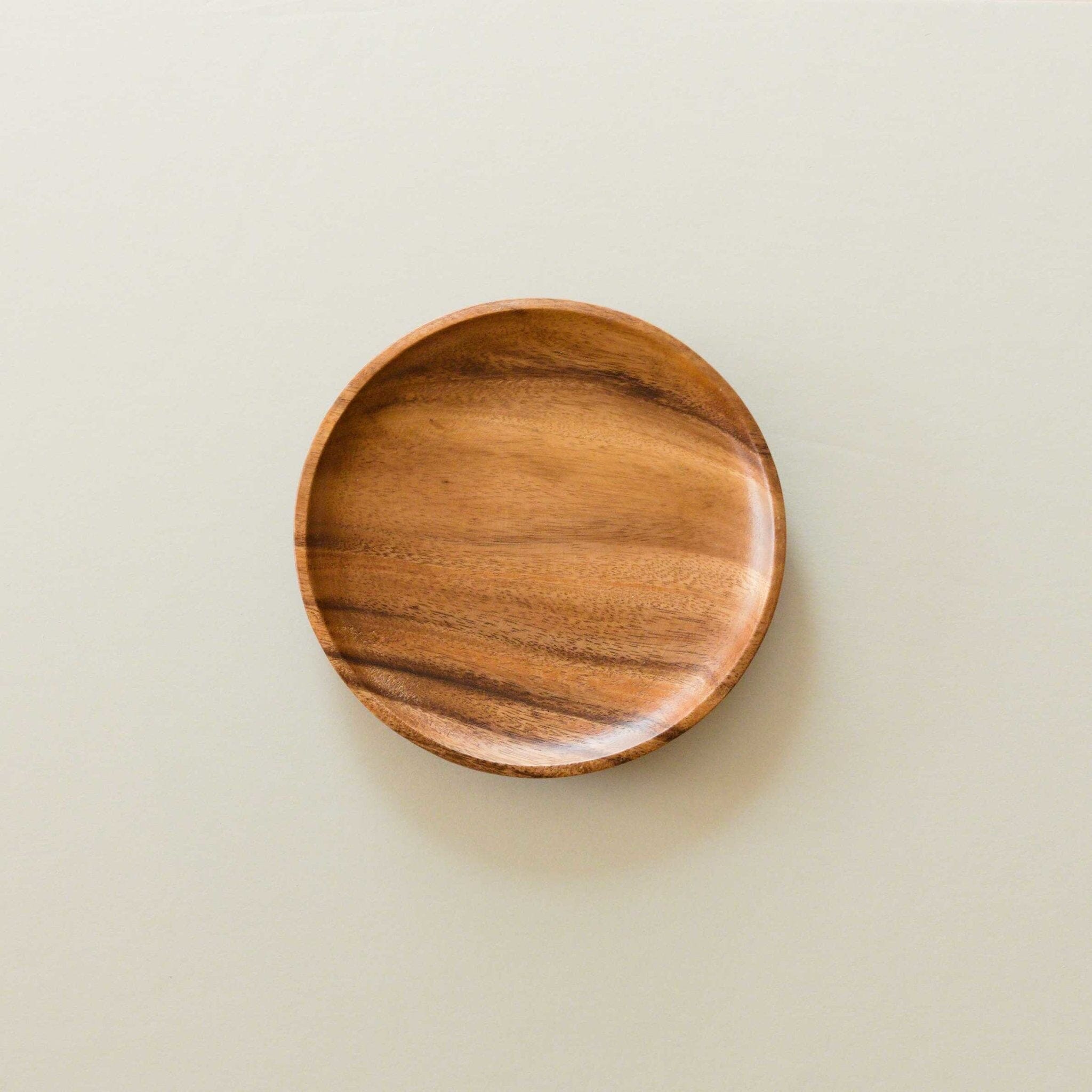 Acacia Round Wood Appetizer Plate