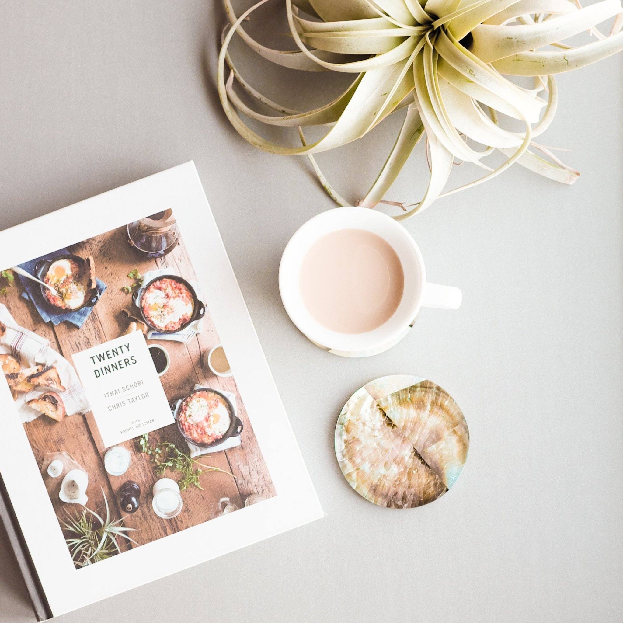 Black Mother of Pearl Coaster Set