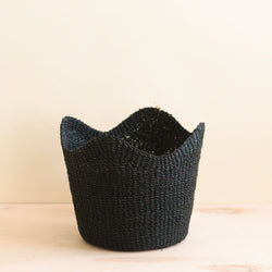 LIKHÂ Black Scallop Basket - Handwoven Basket | LIKHÂ Baskets LIKHÂ 