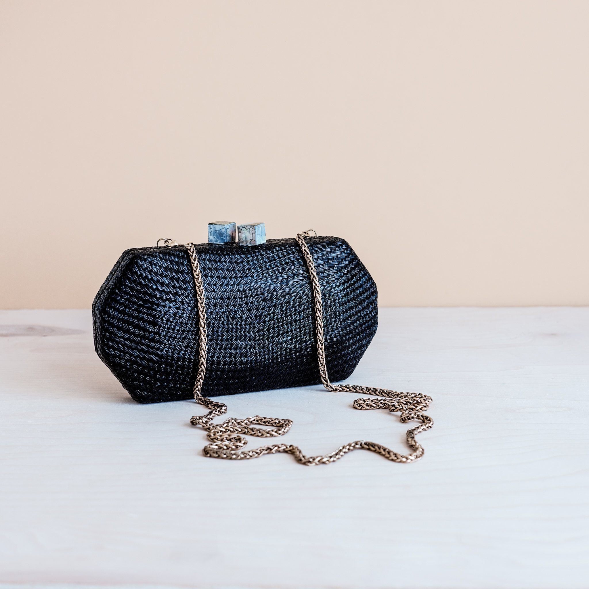 Black Woven Clutch