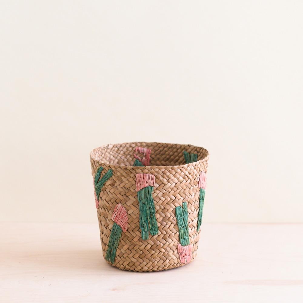 Cactus Embroidery Basket