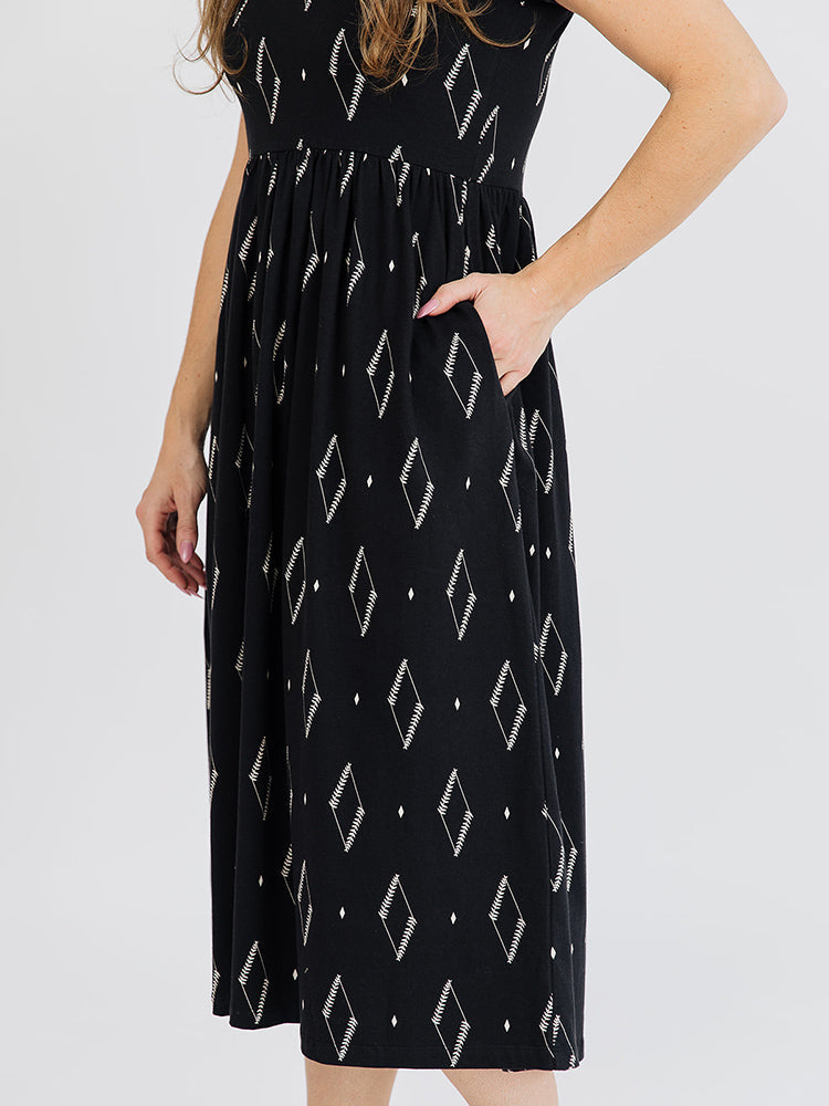 Logan Diamond Vine Midi Dress