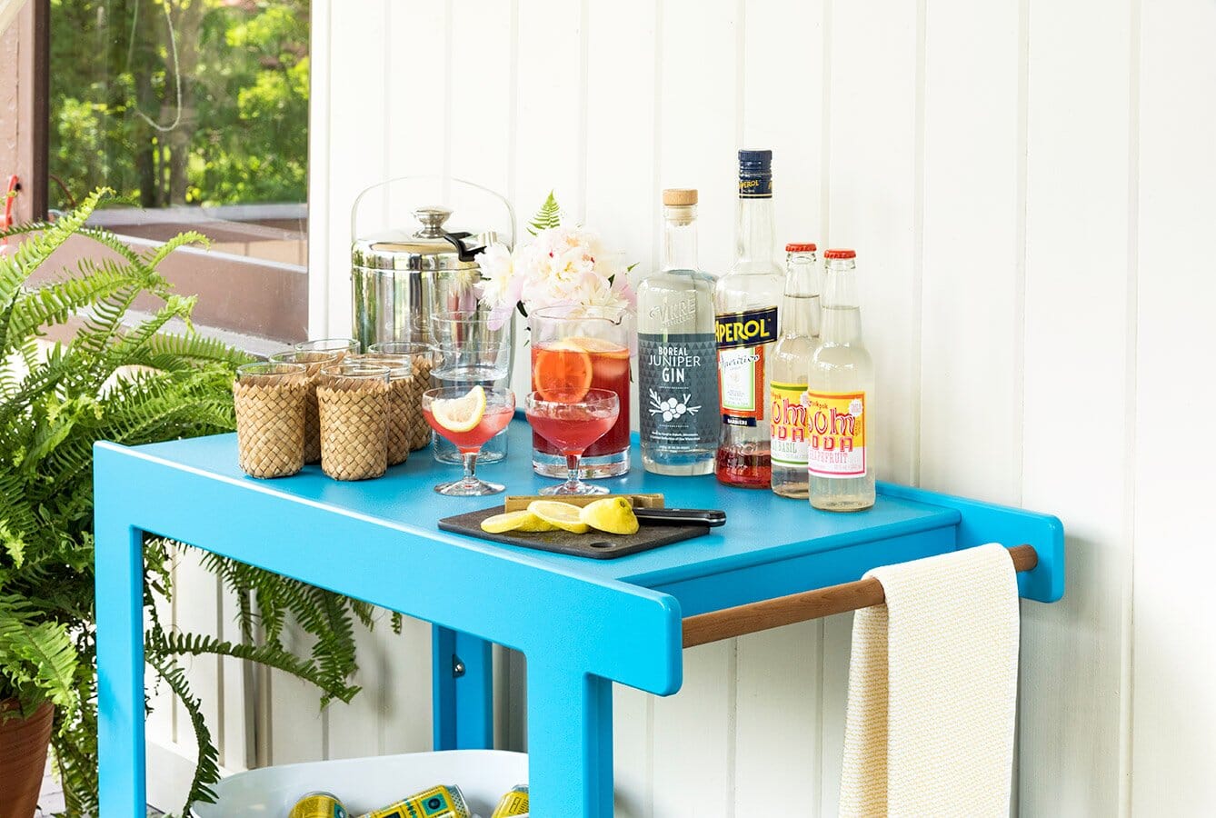 Lollygagger Recycled Outdoor Bar Cart