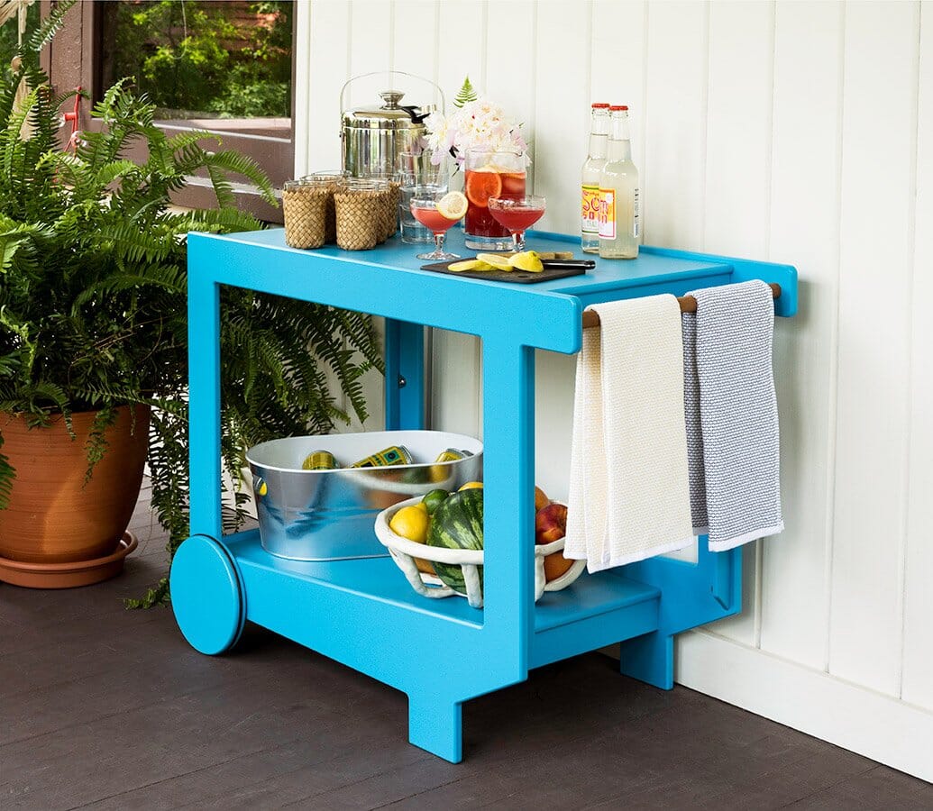 Lollygagger Recycled Outdoor Bar Cart