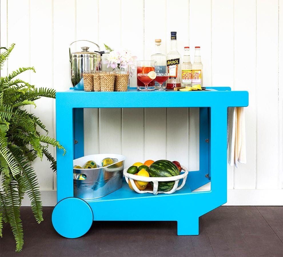 Lollygagger Recycled Outdoor Bar Cart