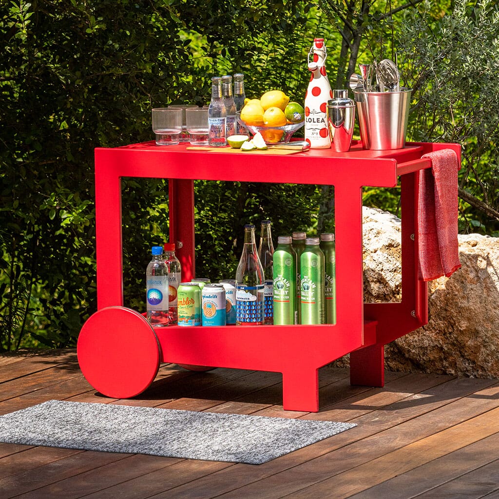 Lollygagger Recycled Outdoor Bar Cart